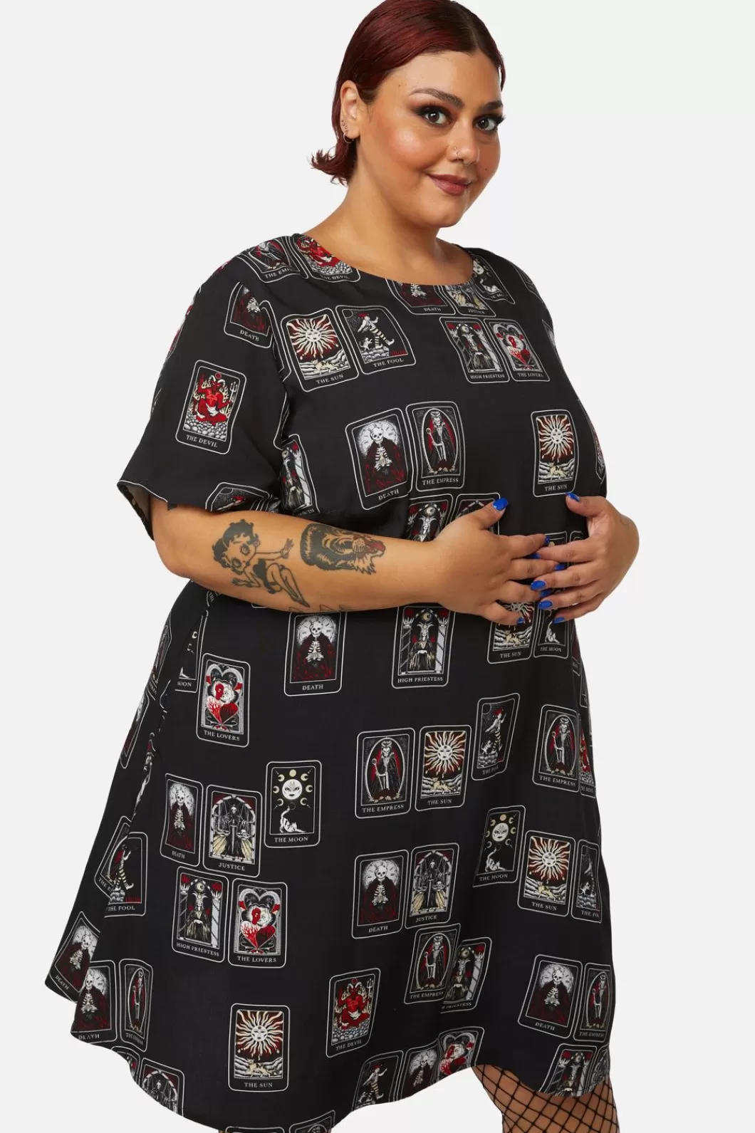 Dresses & Pinafores<Dangerfield Curve Tarot Spread Print Dress