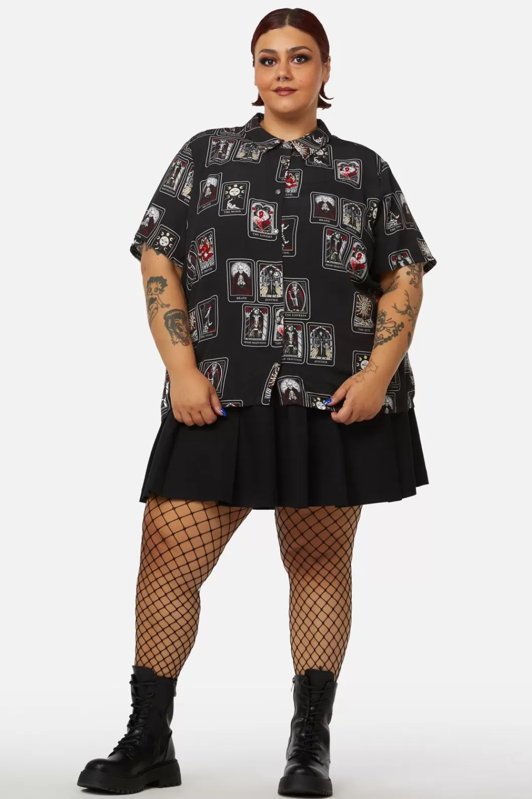 Curve Tops & Blouses<Dangerfield Curve Tarot Spread Printed Shirt