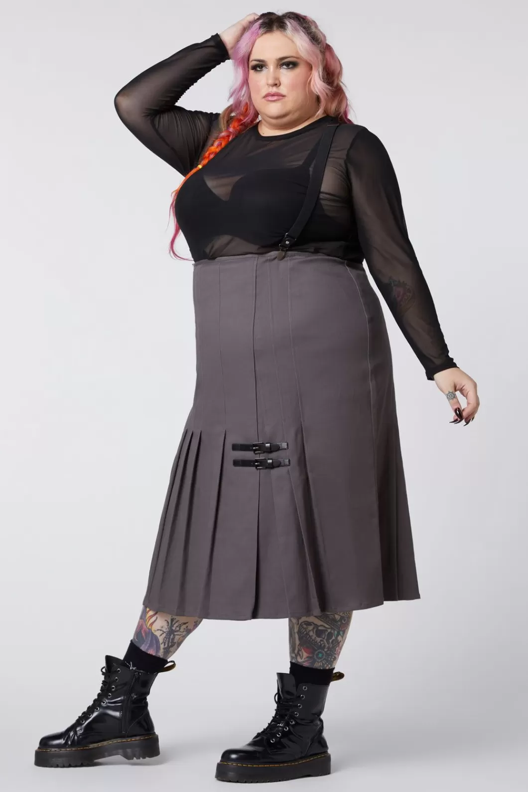 Curve Pants & Skirts<Dangerfield Curve Time U0026 Date Pleated Skirt