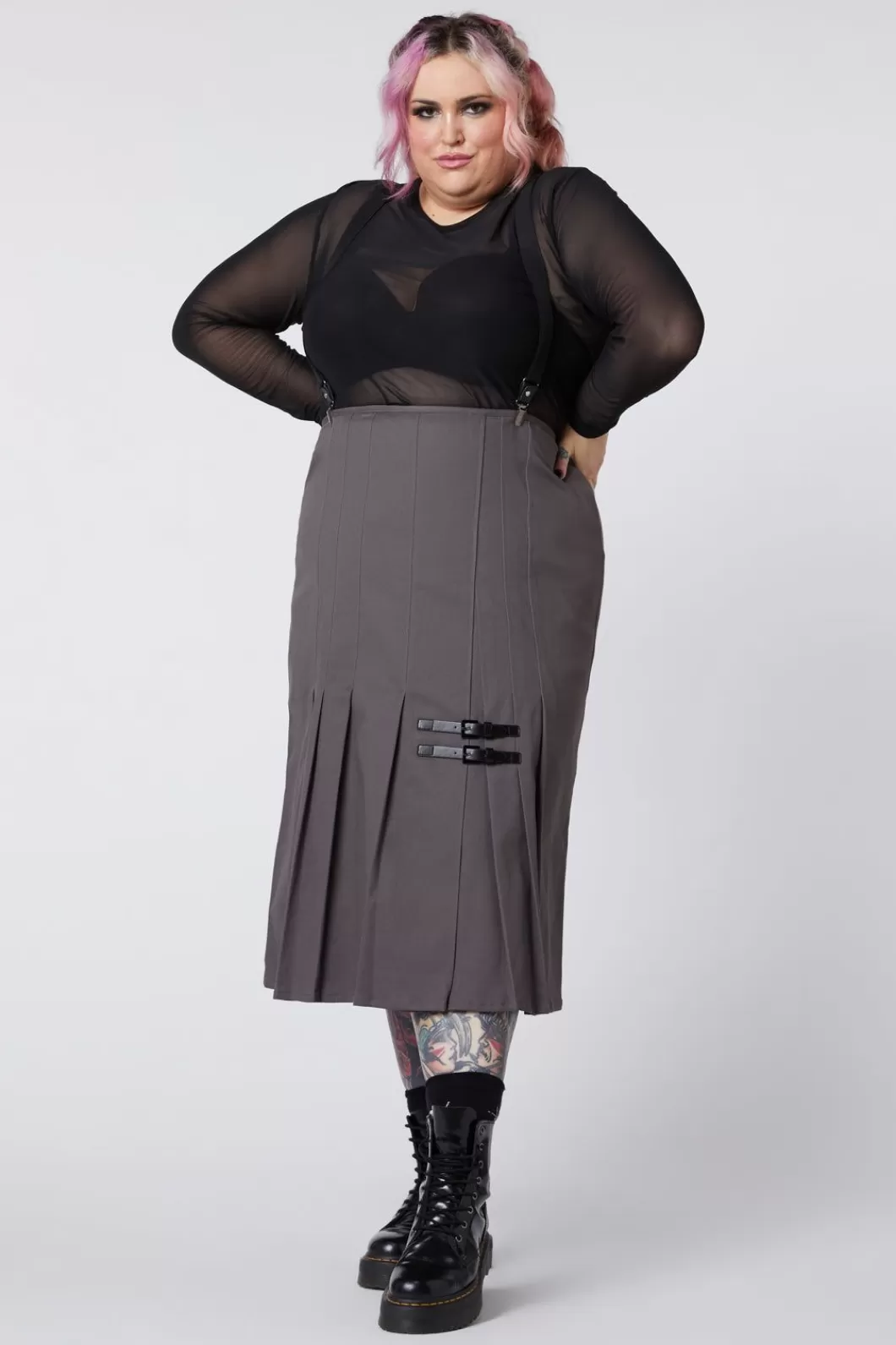 Curve Pants & Skirts<Dangerfield Curve Time U0026 Date Pleated Skirt