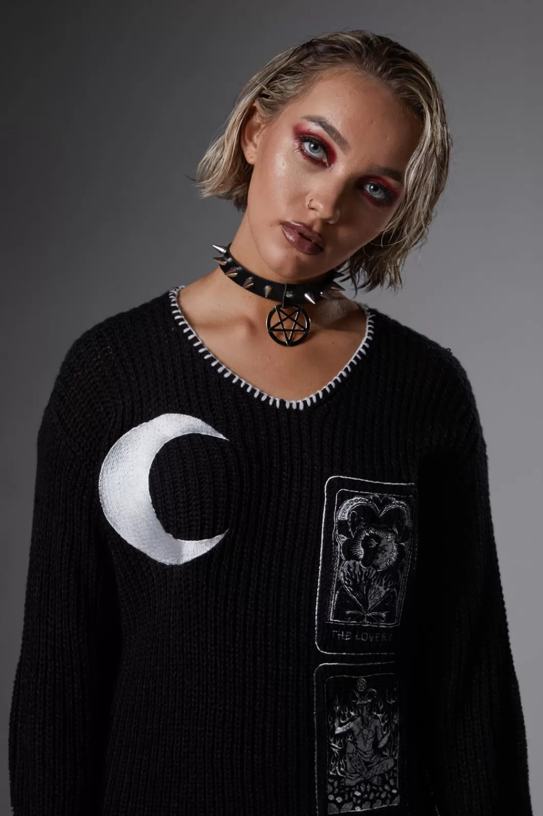 Knitwear & Cardis<Dangerfield Dark Tarot Oversized Knit Jumper