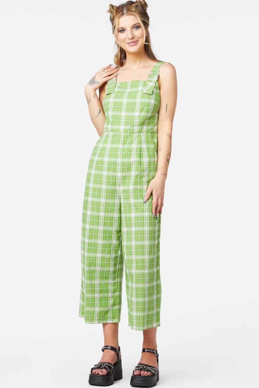 Pants & Jumpsuits<Dangerfield Dazed Tartan Jumpsuit