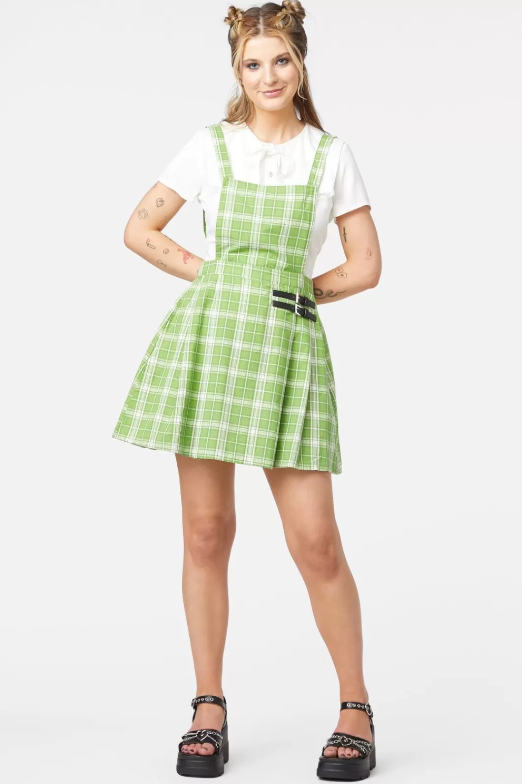 Dresses & Pinafores<Dangerfield Dazed Tartan Pleat Pinny