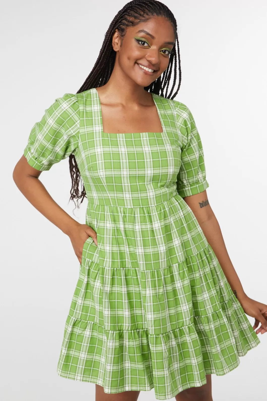 Dresses & Pinafores<Dangerfield Dazed Tartan Ruffle Dress