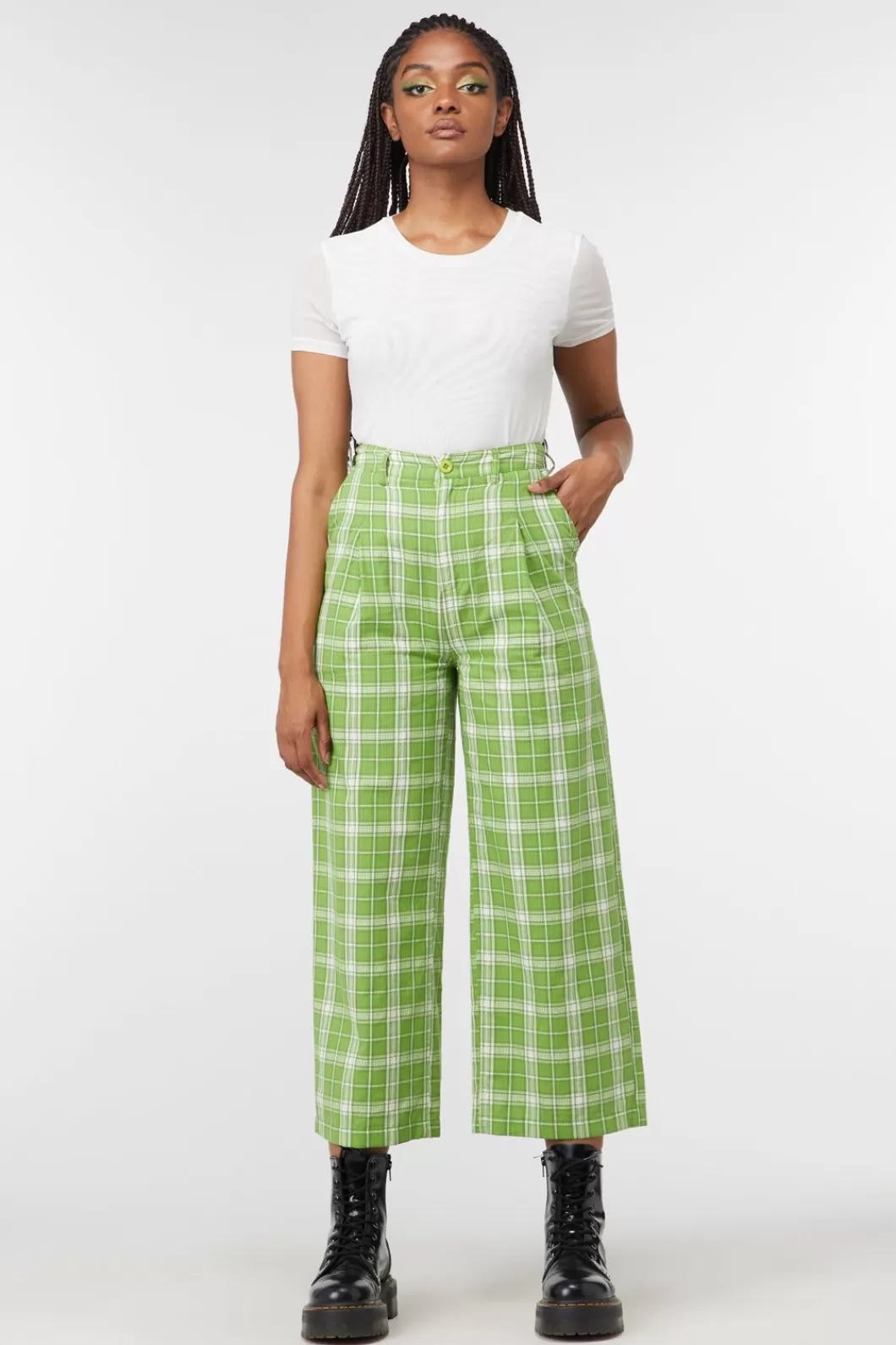 Pants & Jumpsuits<Dangerfield Dazed Tartan Wide Leg Pant