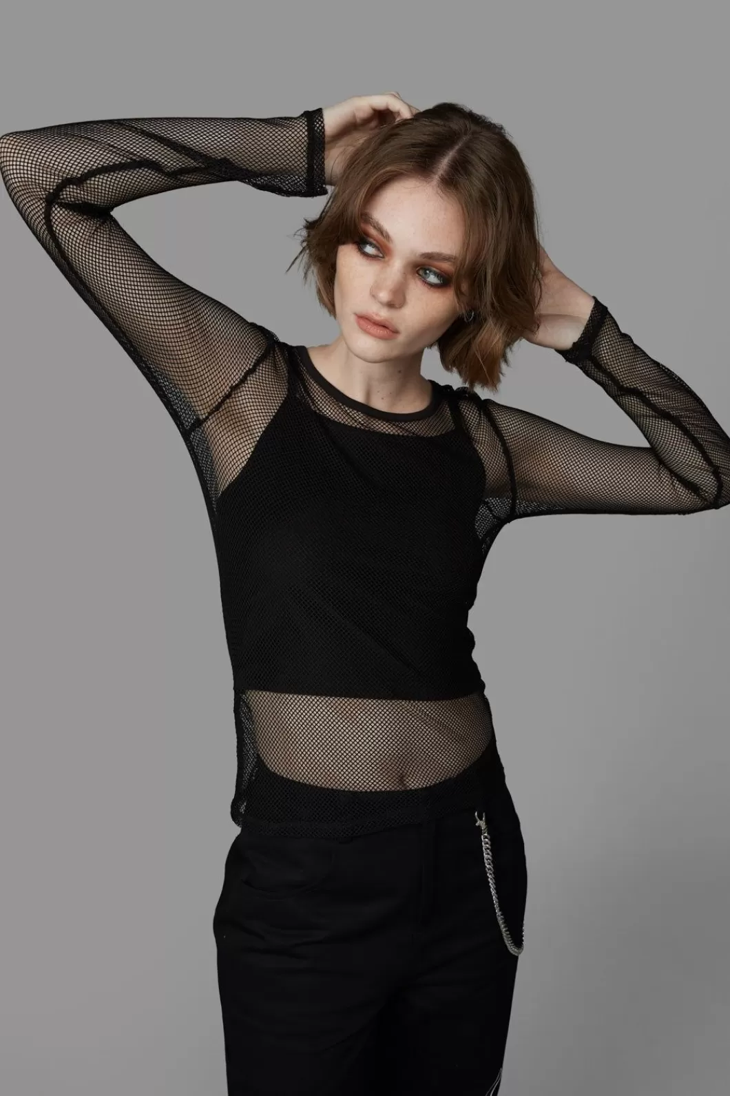 Blouses & Tops<Black Friday Dead Inside Mesh Top