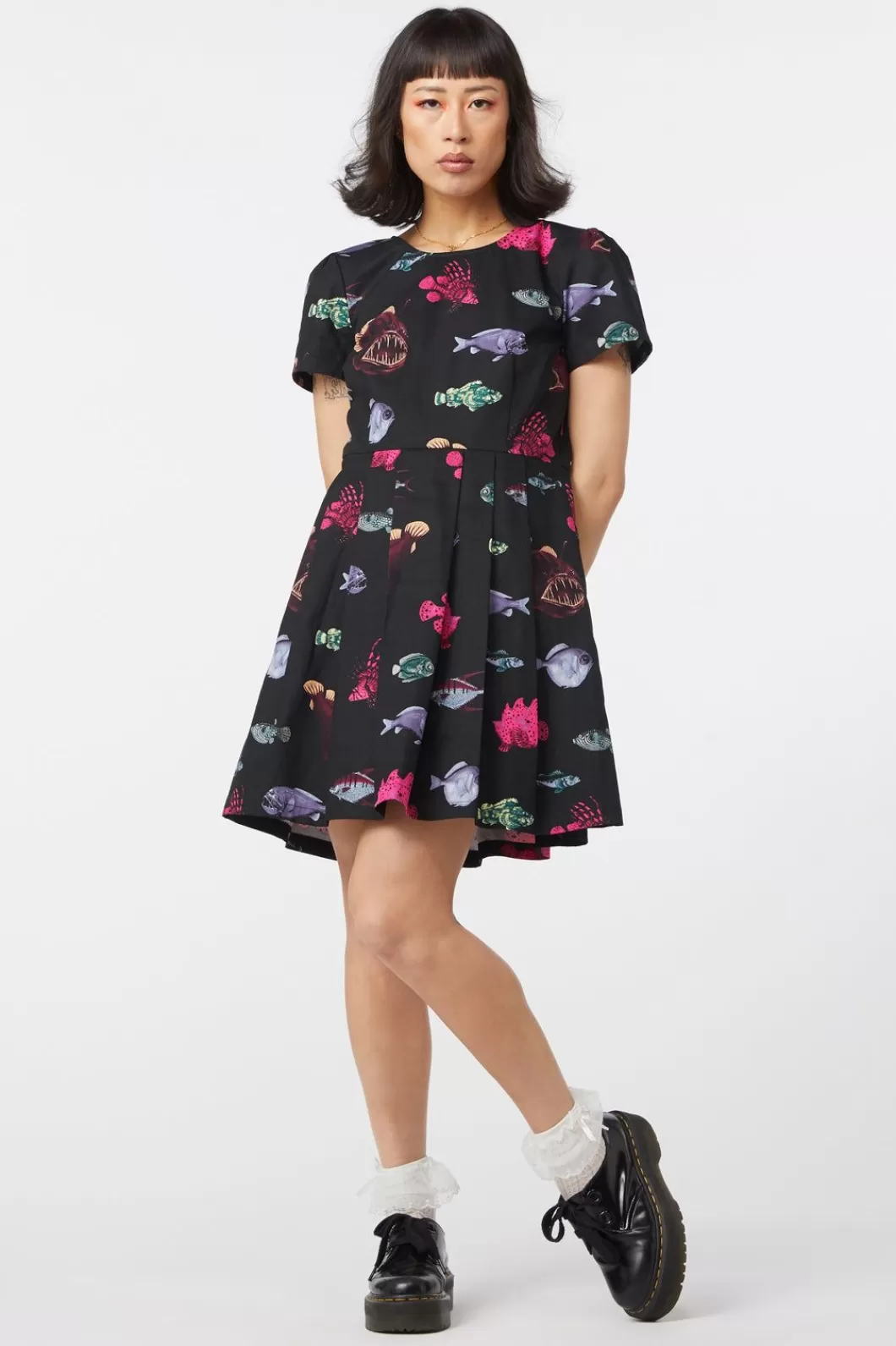 Dresses & Pinafores<Dangerfield Deep Sea Pleated Dress