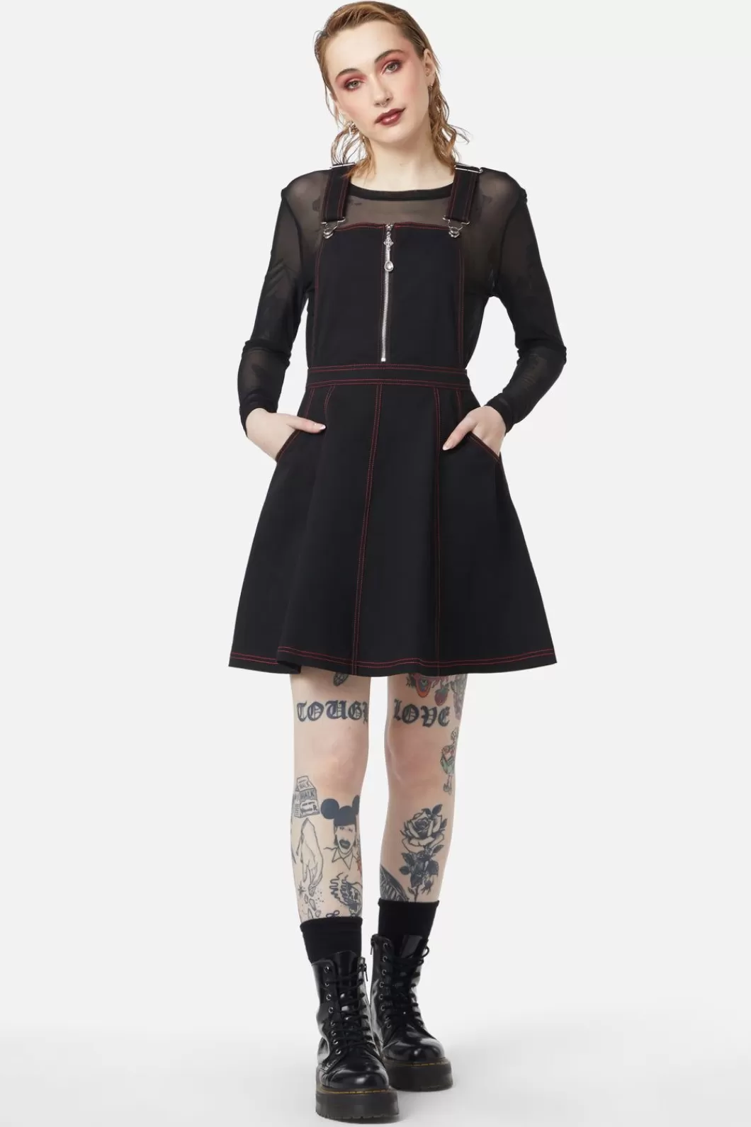 Dresses & Pinafores<Dangerfield Defrauded Contrast Stitch Pinafore