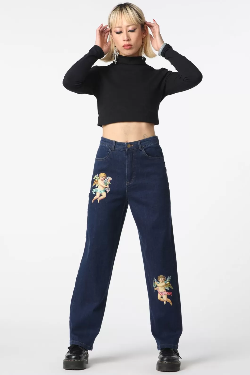 Pants & Jumpsuits<Dangerfield Denim Cherub Print Jean