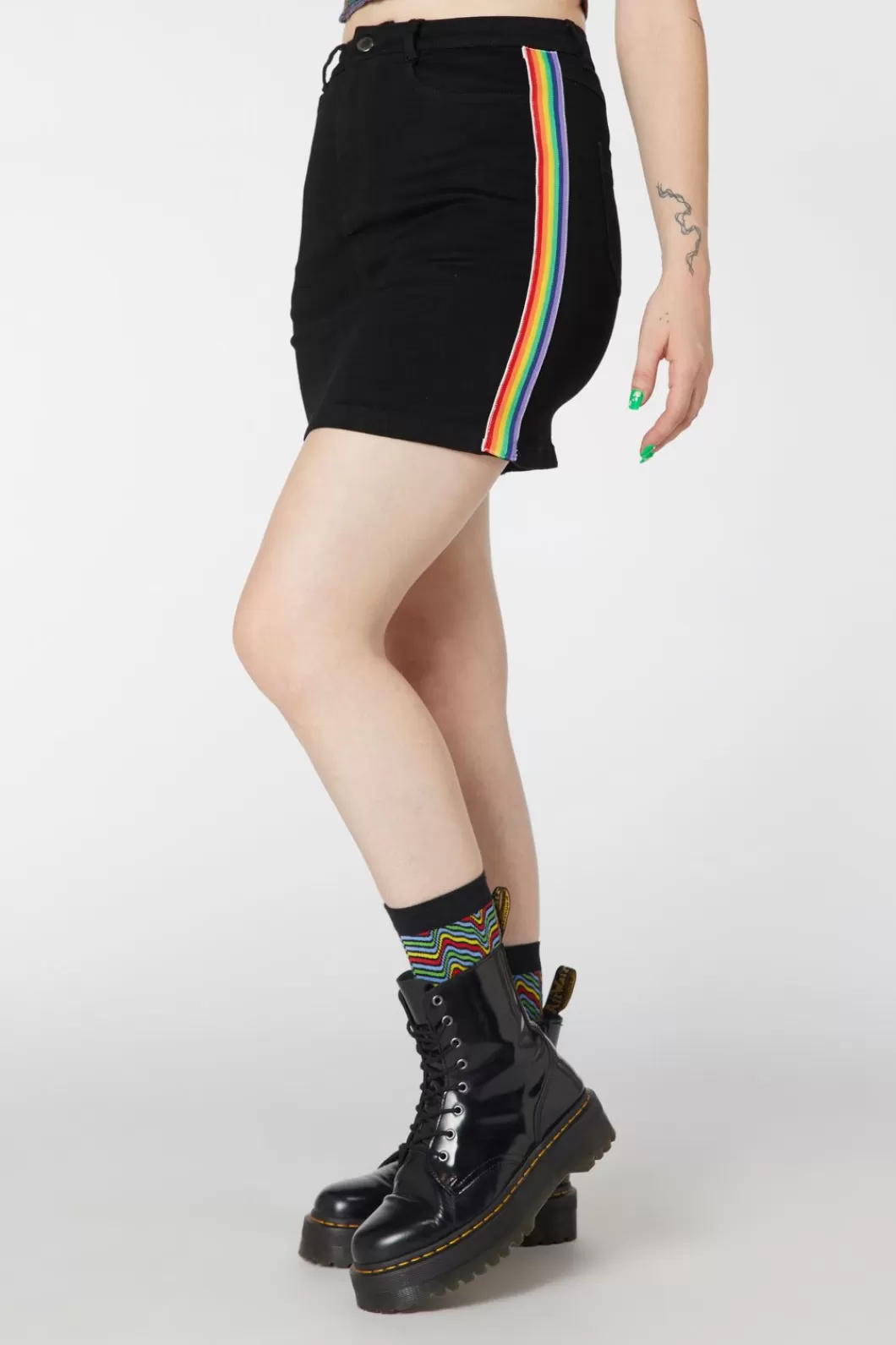 Skirts & Skorts<Dangerfield Denim Rainbow Mini Skirt