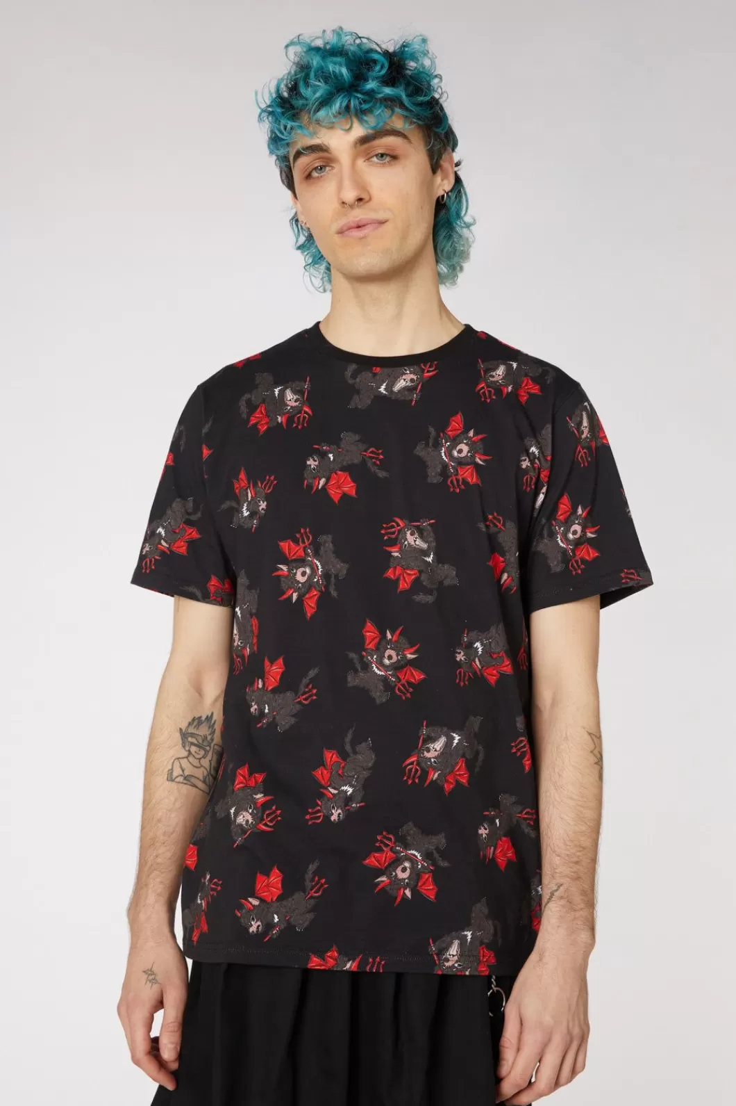 Shirts & Tees<Dangerfield Devil Printed Cotton Tee