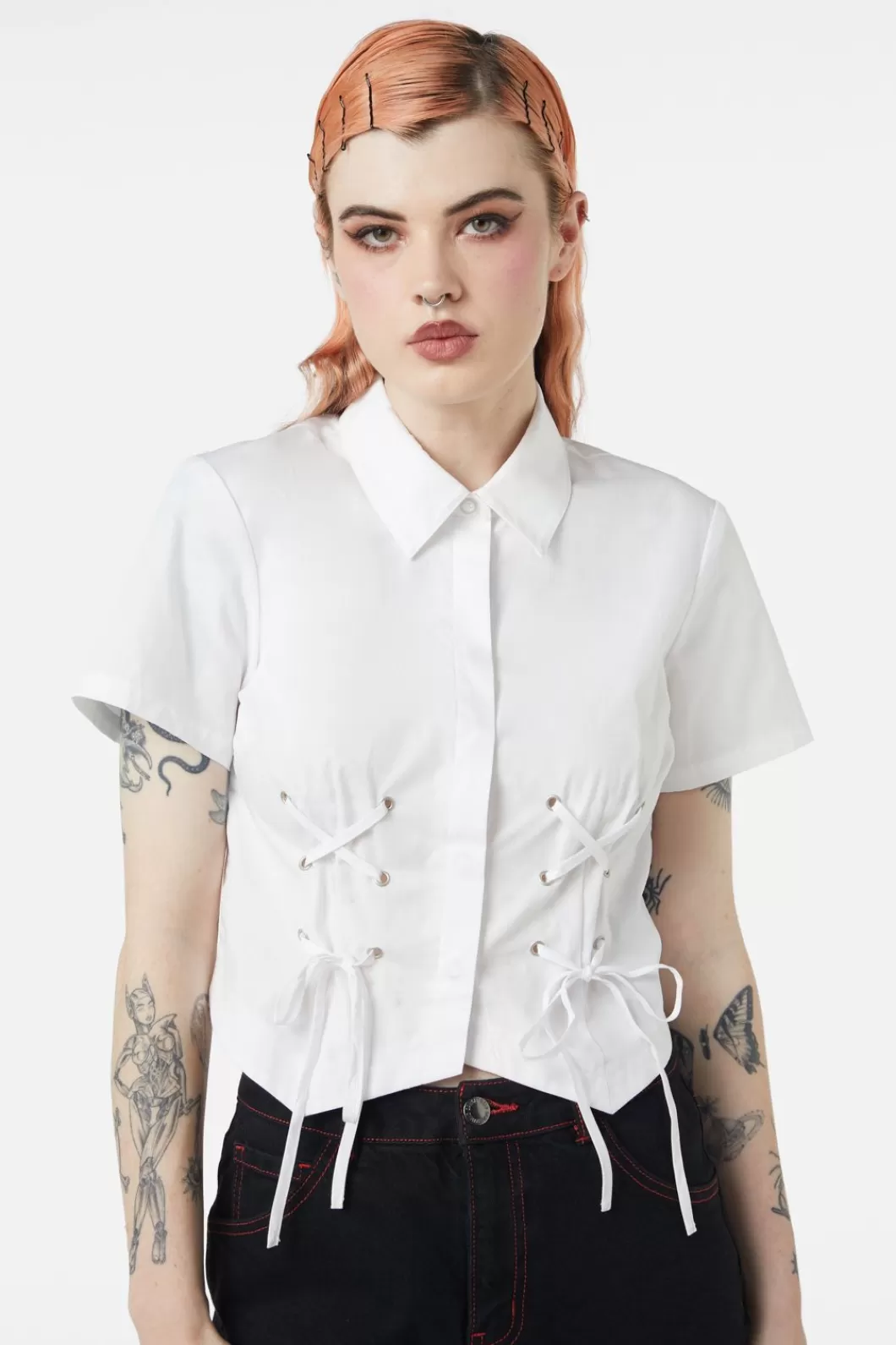 Blouses & Tops<Dangerfield Eliza Lace Up Blouse