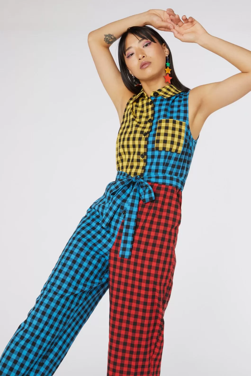 Dresses & Pinafores<Dangerfield Festive Gingham Jumpsuit