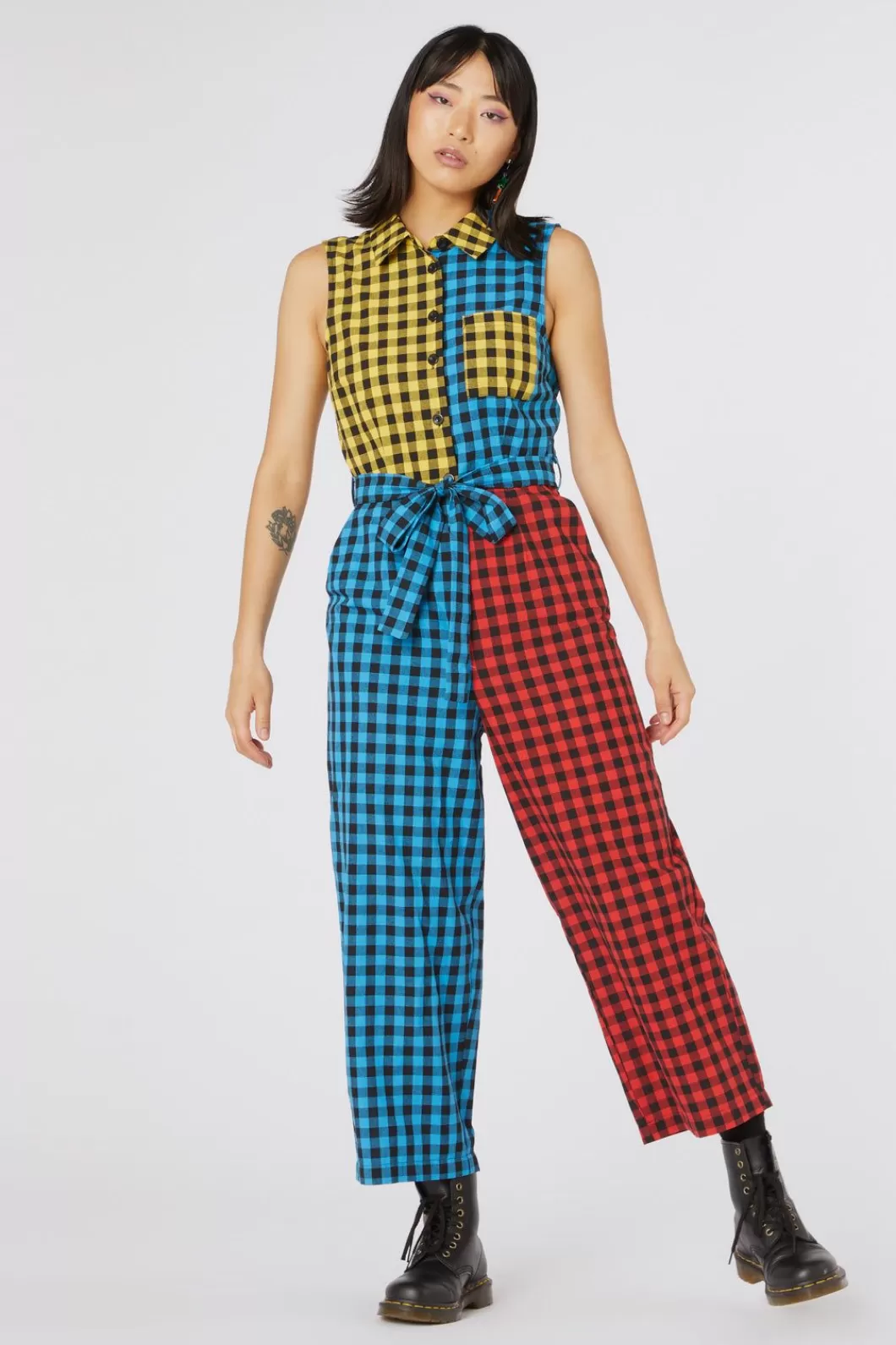 Dresses & Pinafores<Dangerfield Festive Gingham Jumpsuit