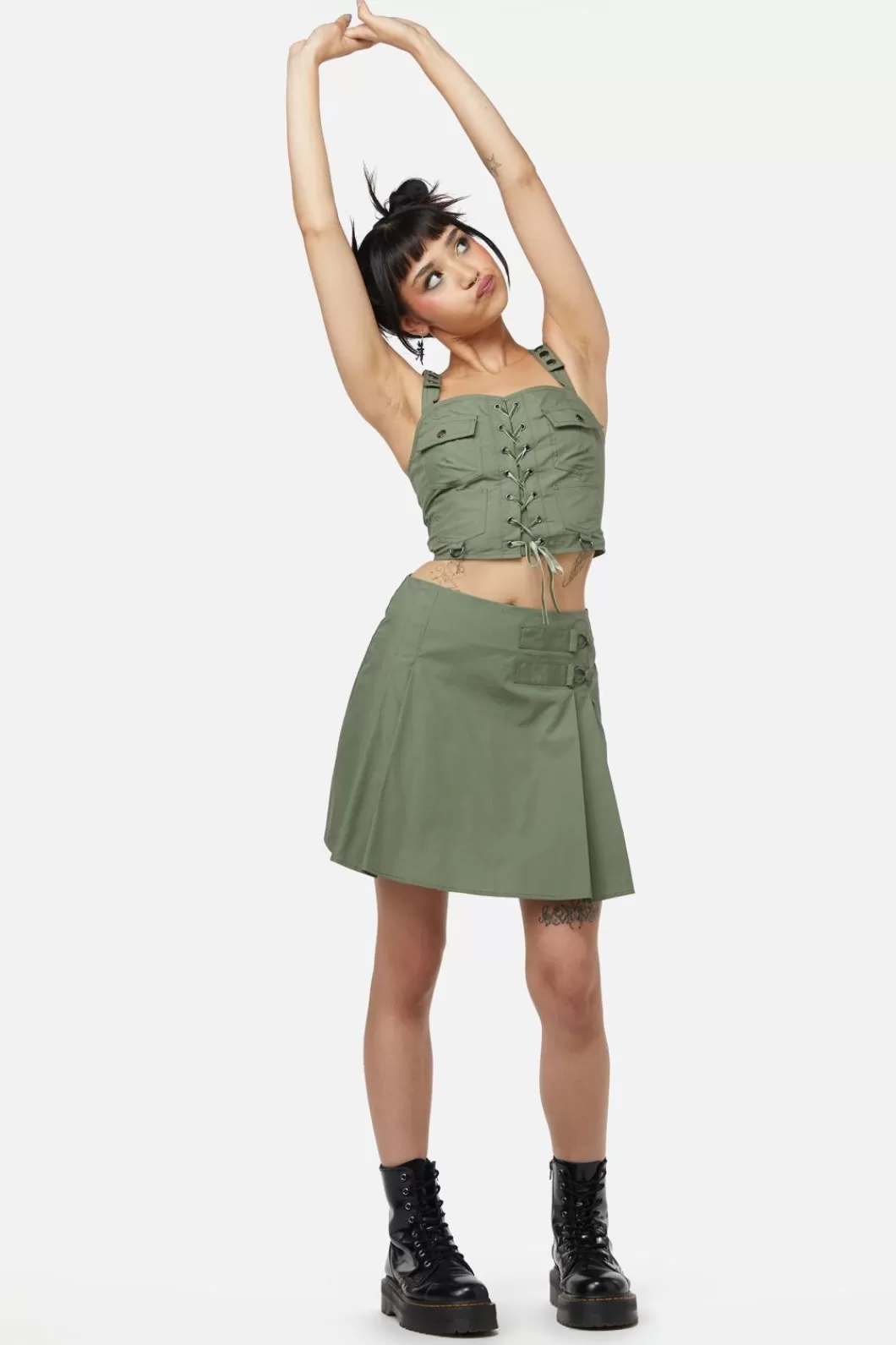 Skirts & Skorts<Dangerfield Field Work Pleated Skirt