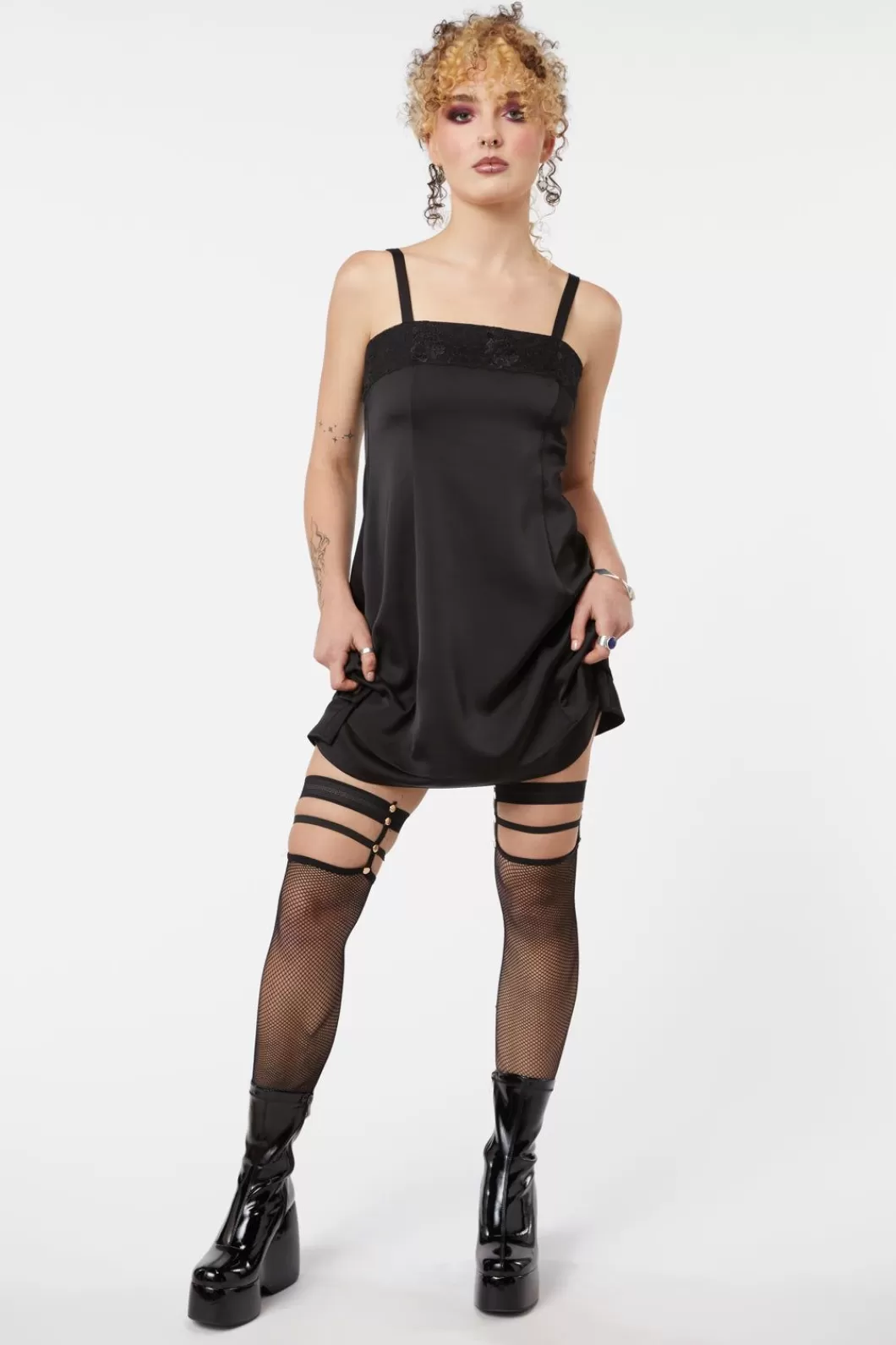 Socks & Tights<Dangerfield Fishnet Garter Tights