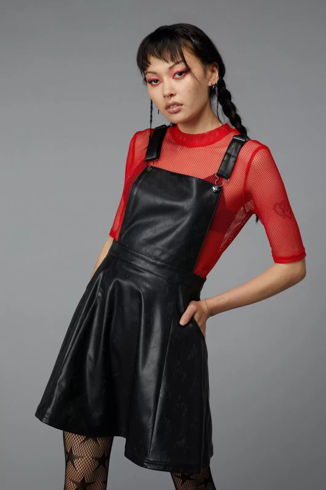 Dresses & Pinafores<Black Friday Flamin Embossed Pu Pinafore