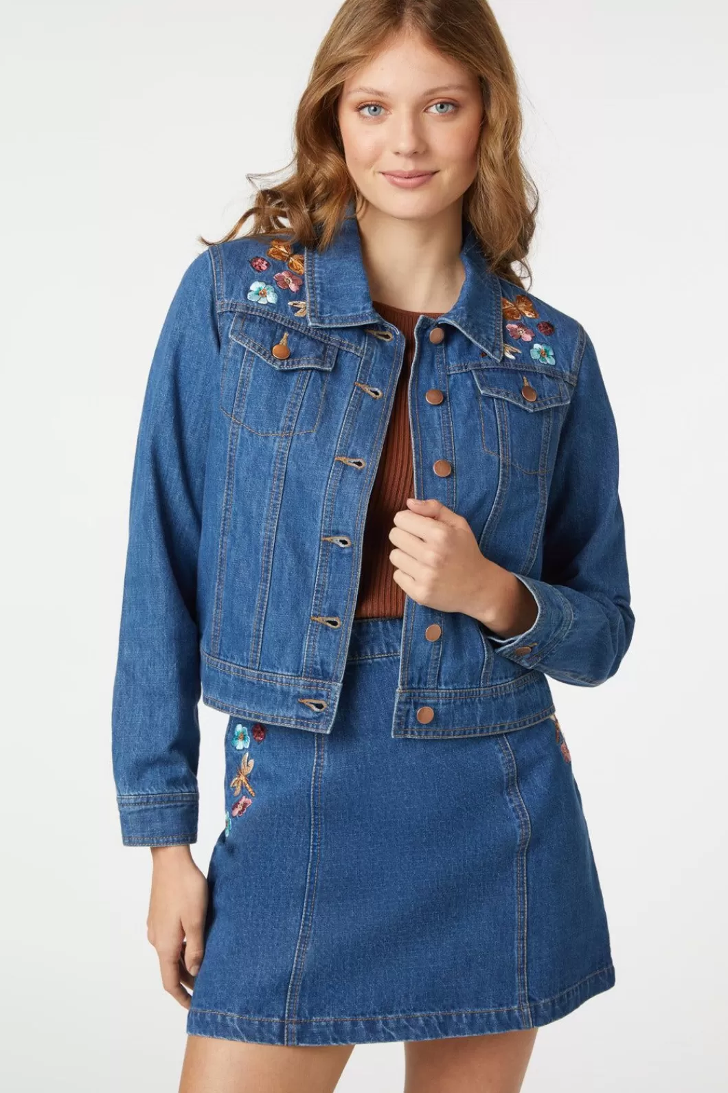 Jackets & Coats<Princess Highway Flora Embroidered Jacket