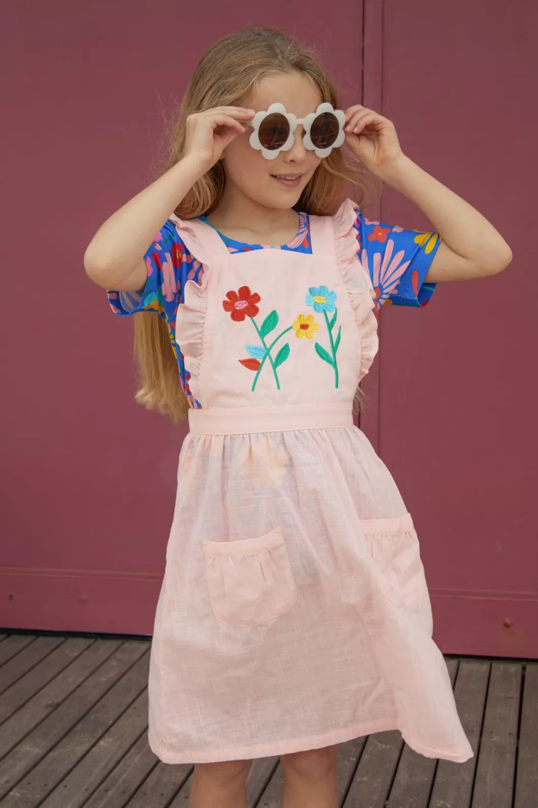 Dresses & Pinafores<Princess Highway Kids Flower Fields Embroidered Pinafore