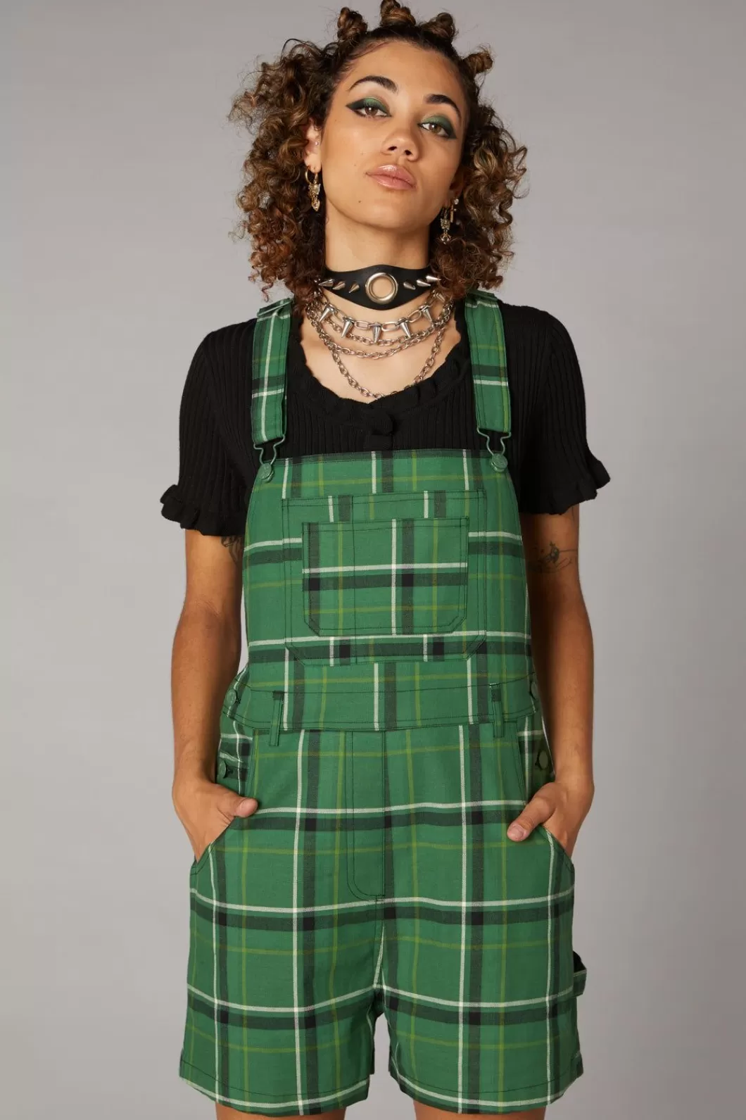 Dresses & Pinafores<Black Friday Forest Tartan Overall