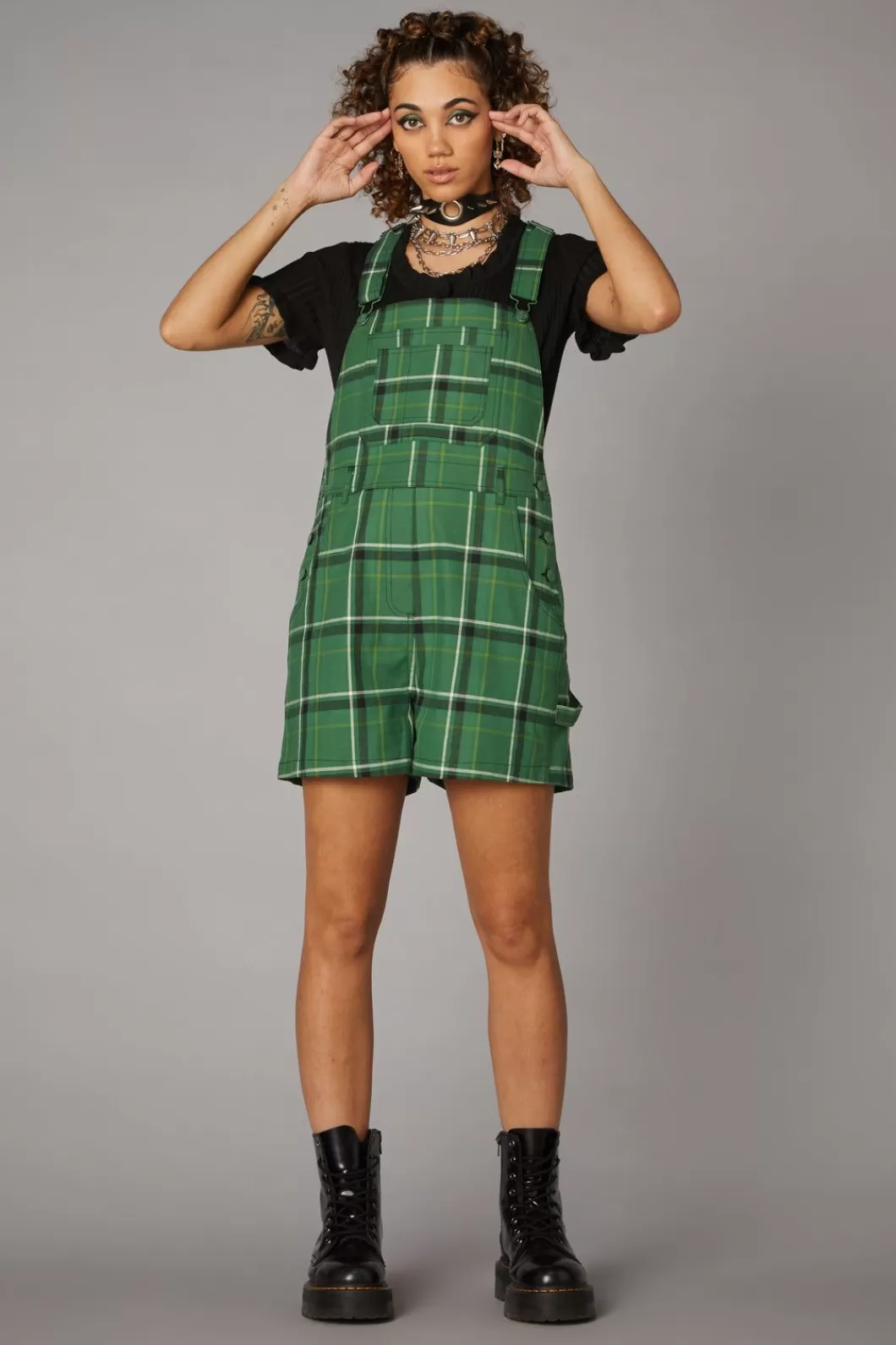 Dresses & Pinafores<Black Friday Forest Tartan Overall