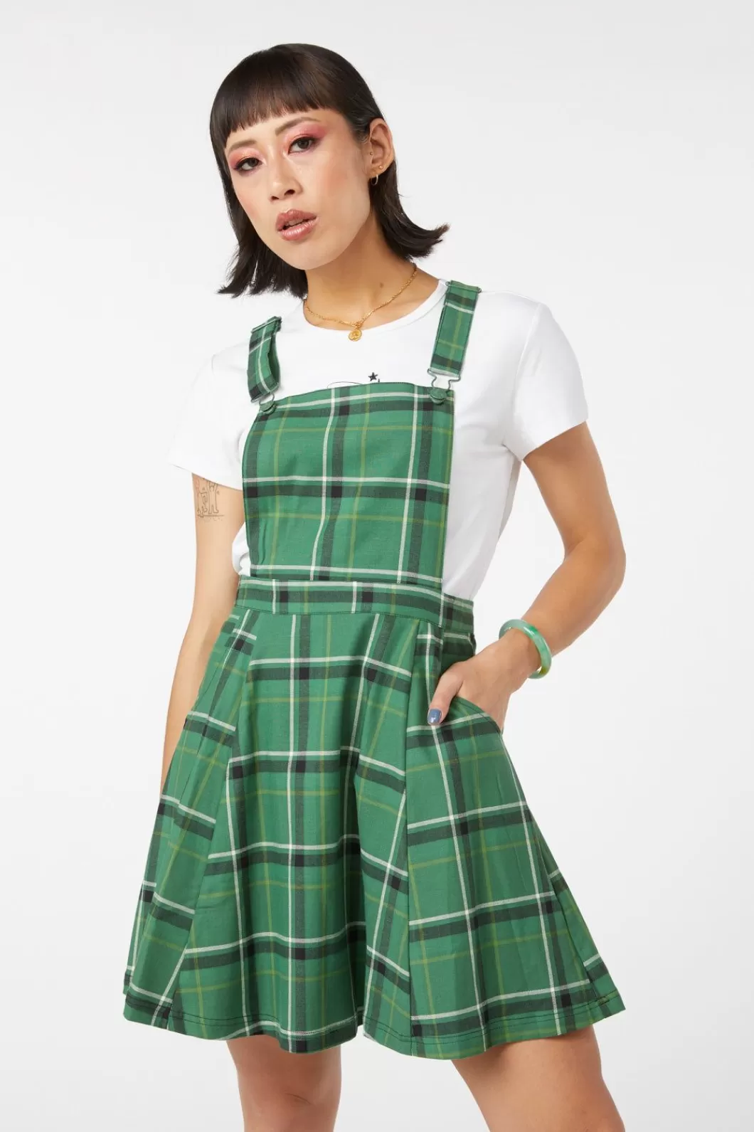 Dresses & Pinafores<Black Friday Forest Tartan Pinafore