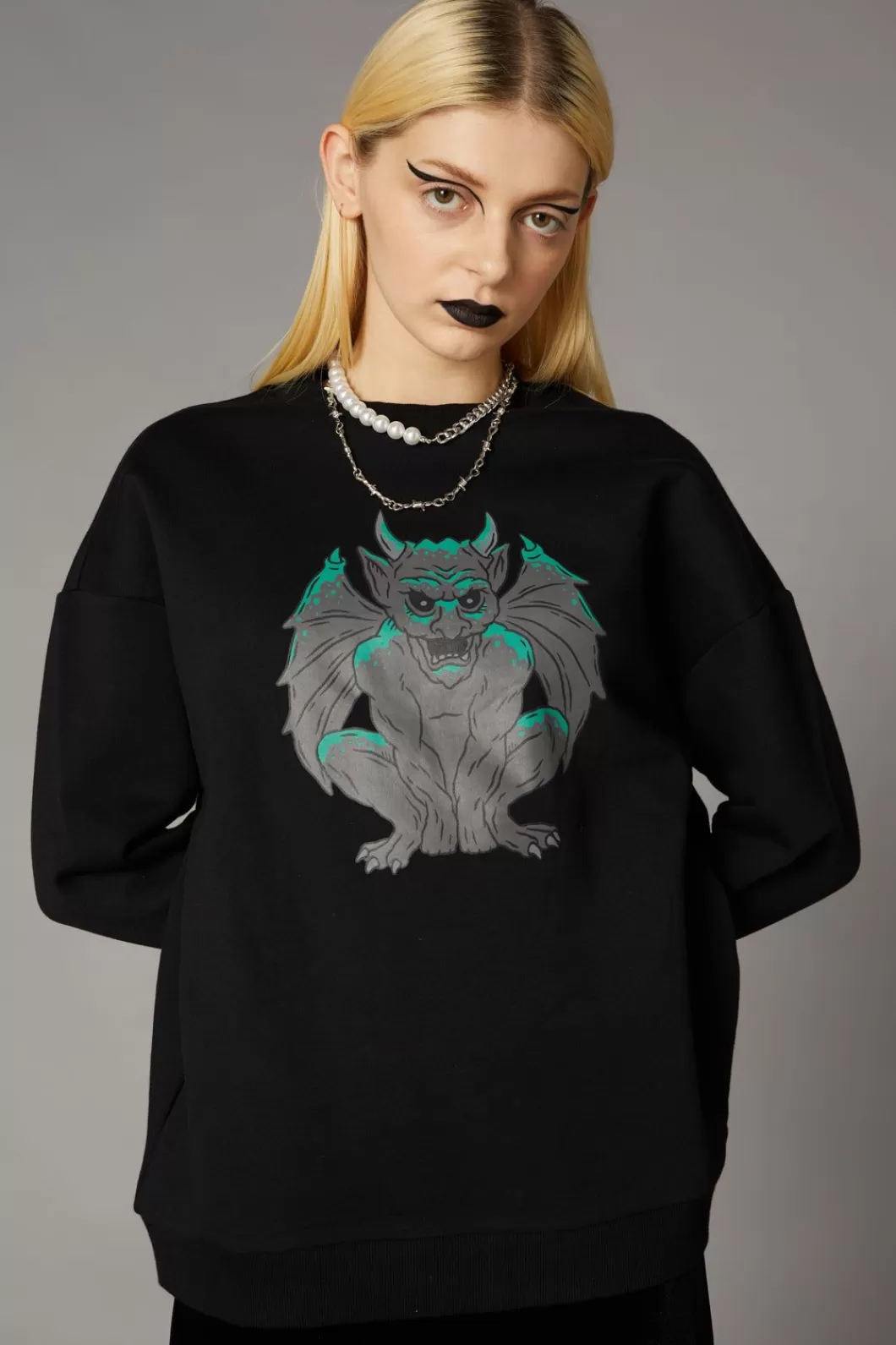 Knitwear & Cardis<Black Friday Gargoyle Print Sweater