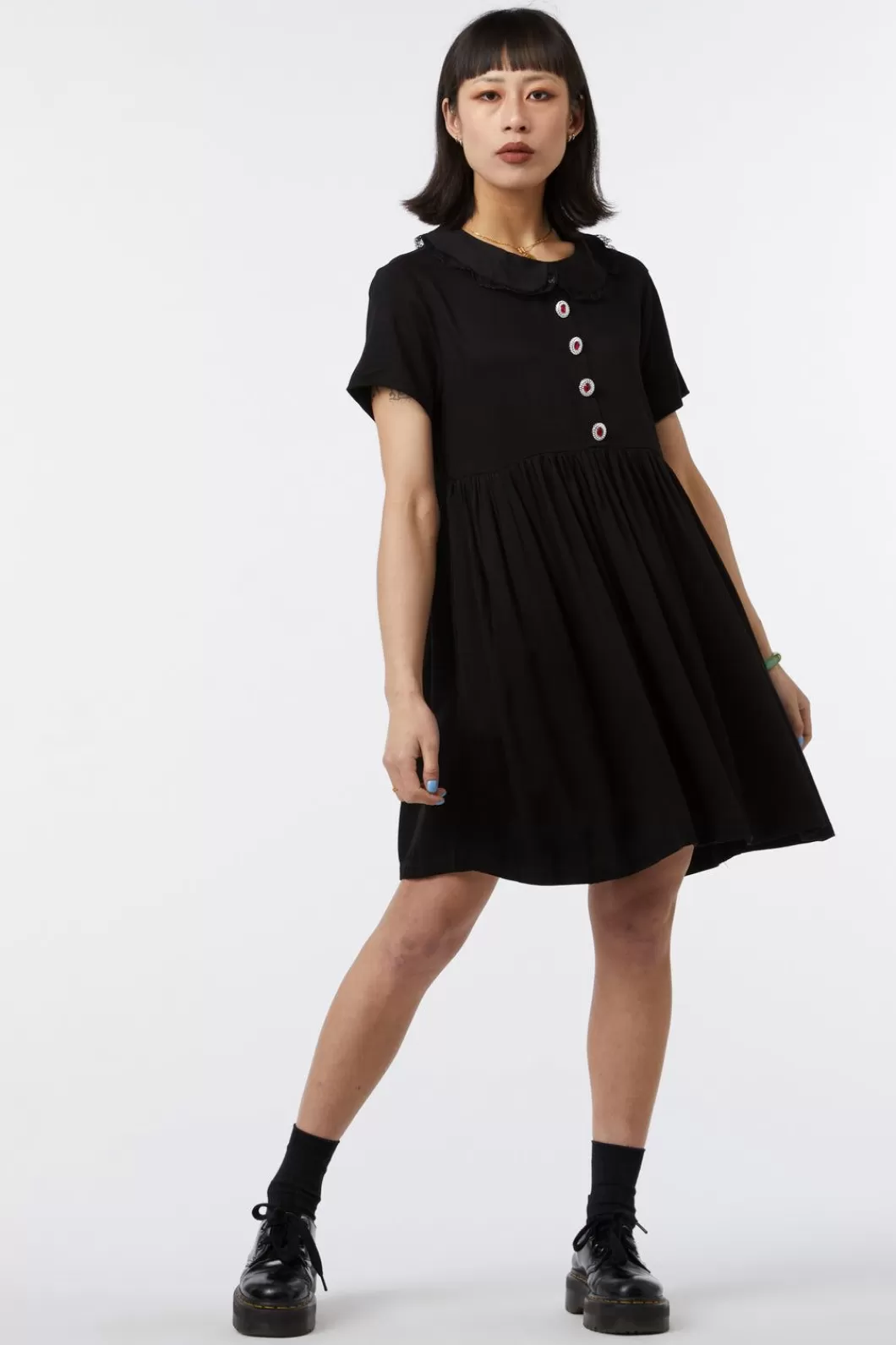 Dresses & Pinafores<Black Friday Gem Goth Babydoll Dress