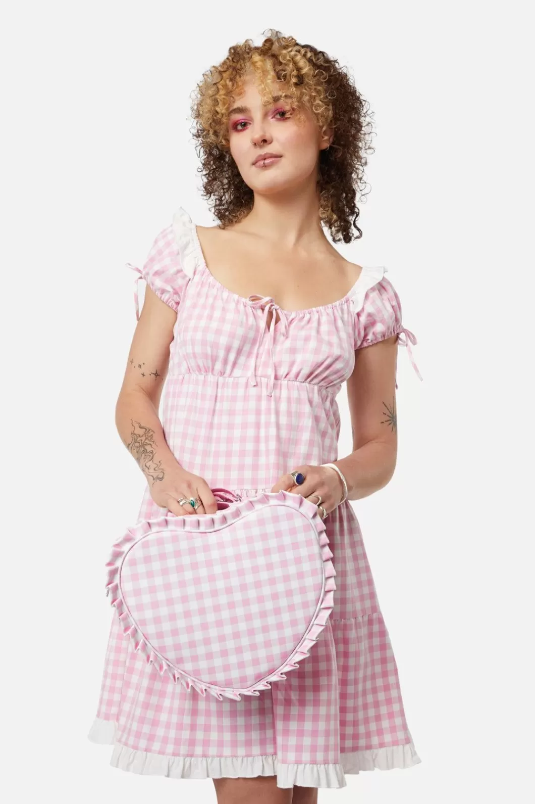 Bags<Dangerfield Gingham Heart Backpack