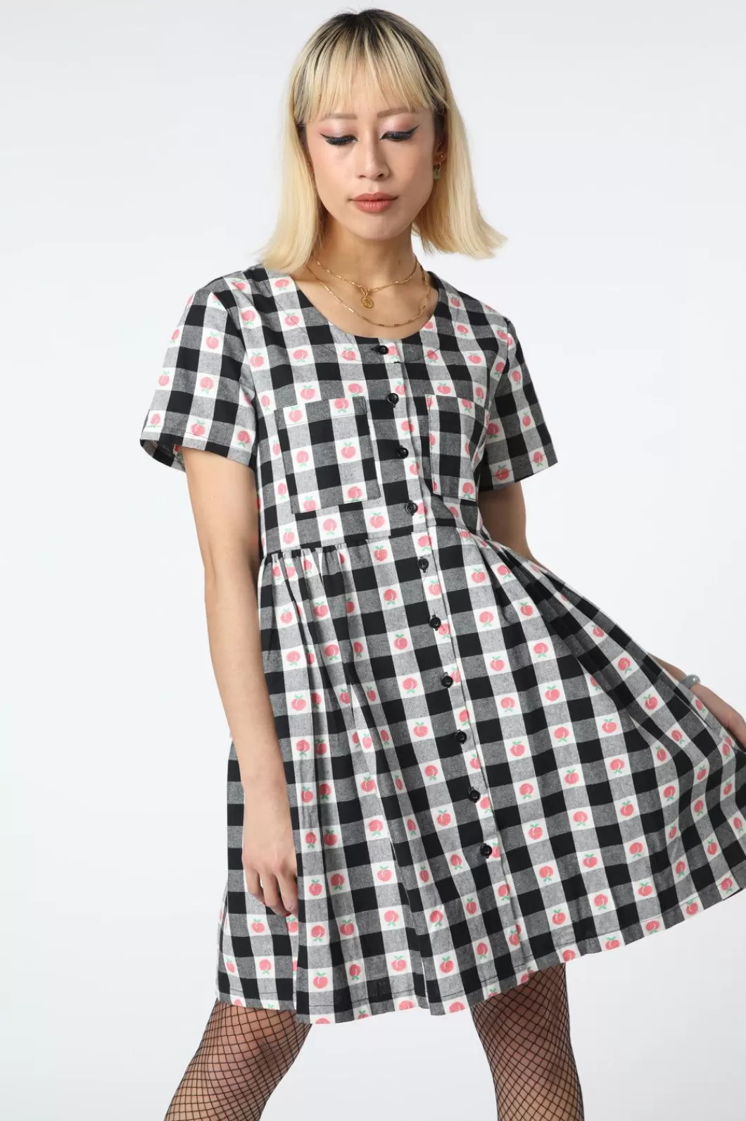 Dresses & Pinafores<Revival Gingham Peach Smock Dress