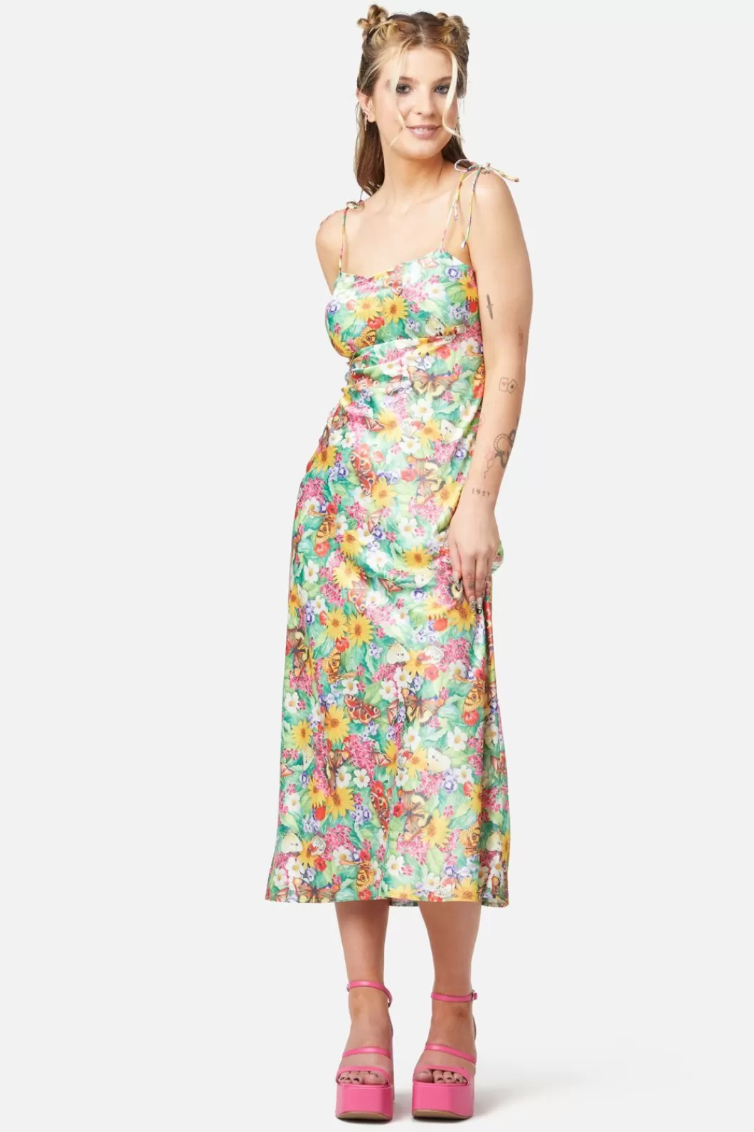 Dresses & Pinafores<Dangerfield Glade Satin Slip Dress