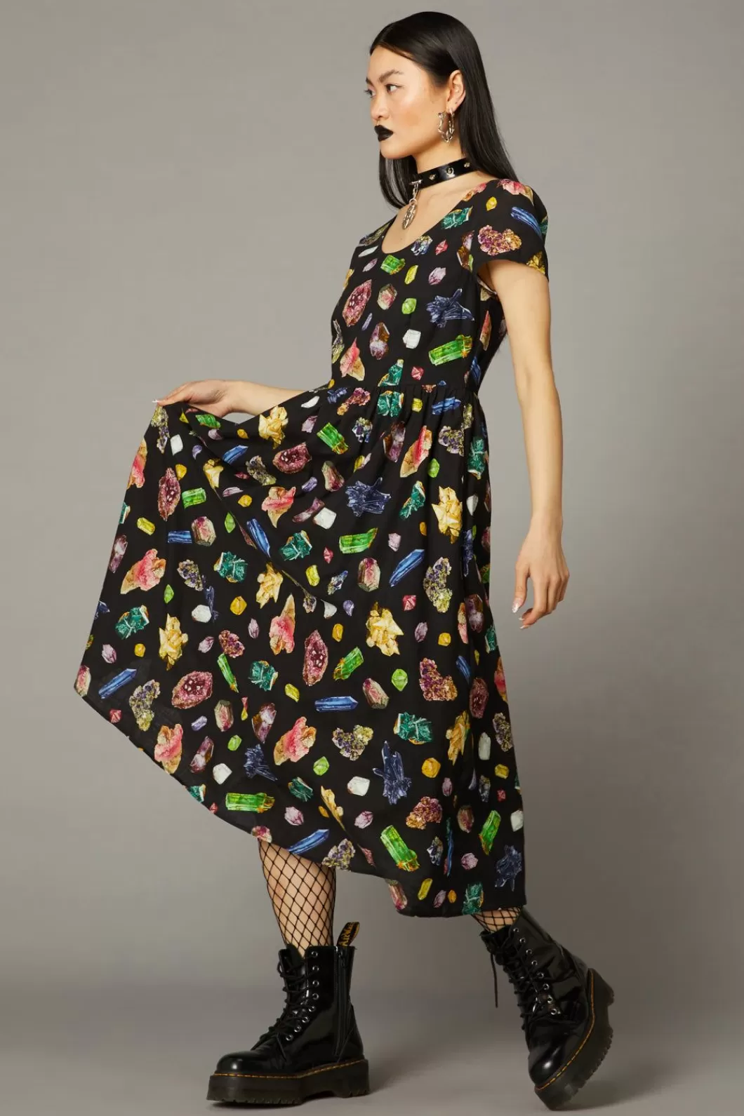 Dresses & Pinafores<Black Friday Glorious Geodes Goth Dress