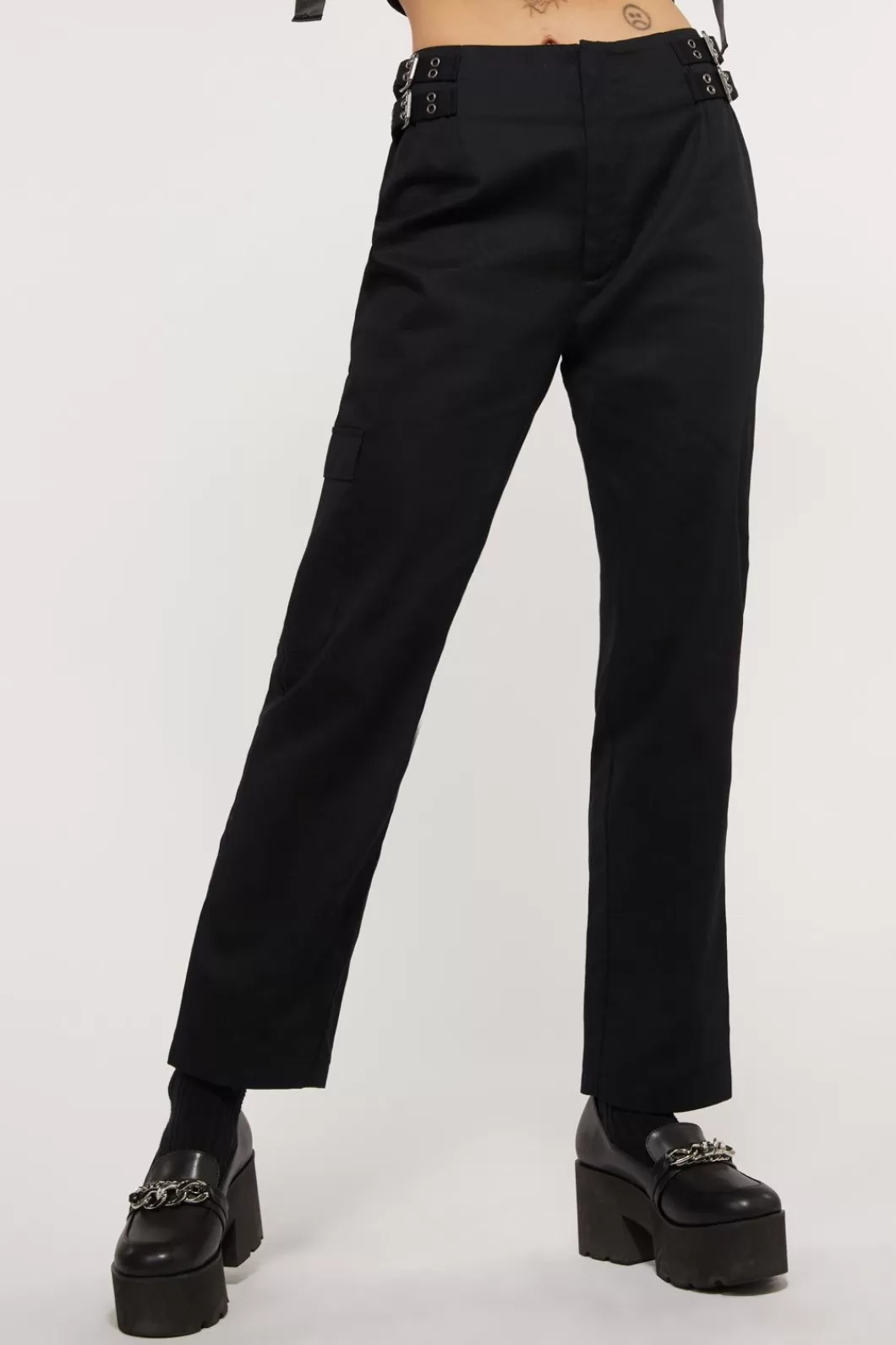 Pants & Jumpsuits<Dangerfield Goth Belted Pants