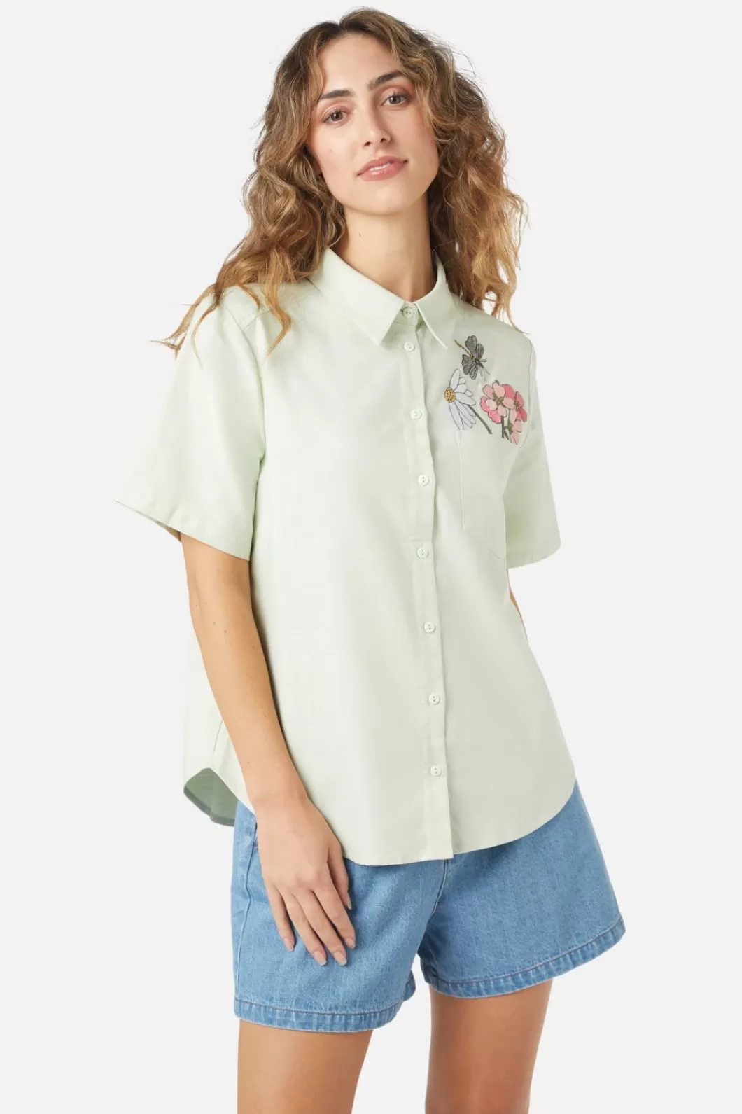 Blouses & Tops<Princess Highway Green Garden Emb Shirt