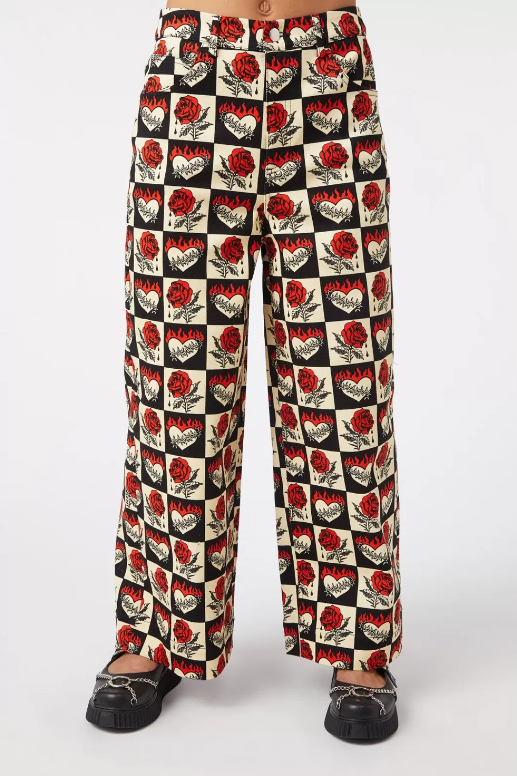 Pants & Jumpsuits<Dangerfield Guilded Heart U0026 Rose Pant