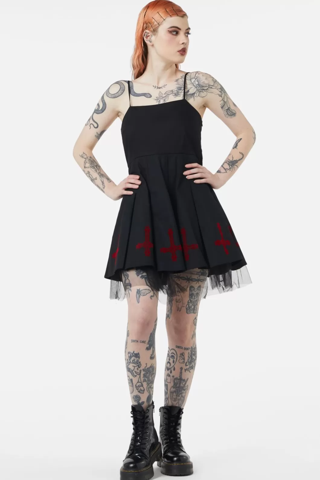 Dresses & Pinafores<Dangerfield Hail Lilith Flocked Hem Bustier Dress