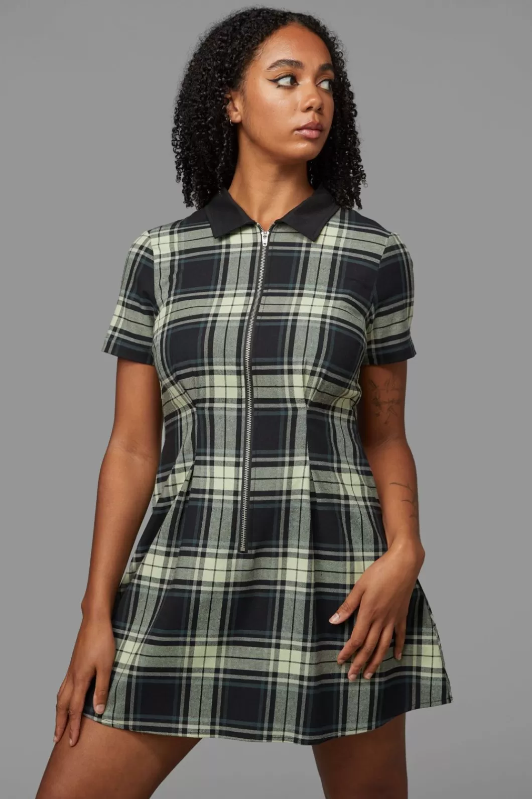 Dresses & Pinafores<Black Friday Haunted Bloom Tartan Skater Dress