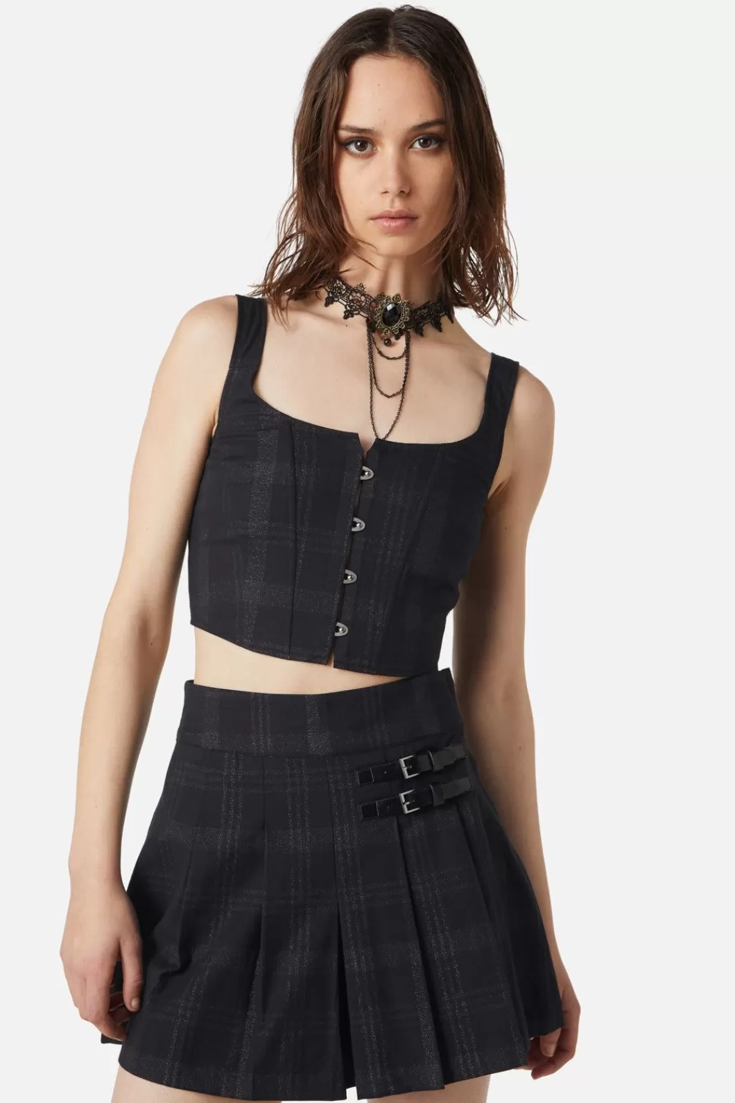 Blouses & Tops<Dangerfield High Society Tartan Corset