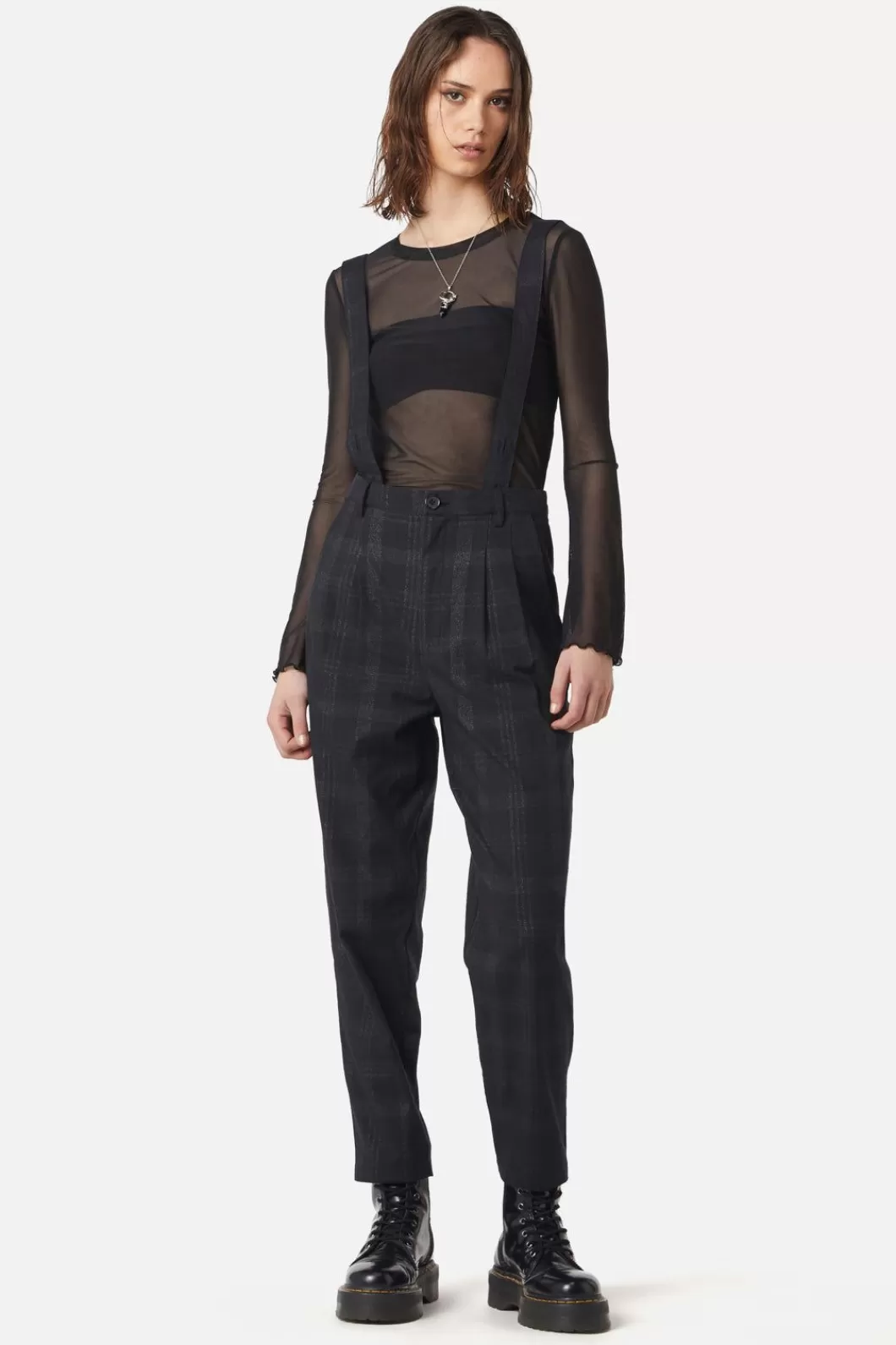 Pants & Jumpsuits<Dangerfield High Society Tartan Pant U0026 Belt