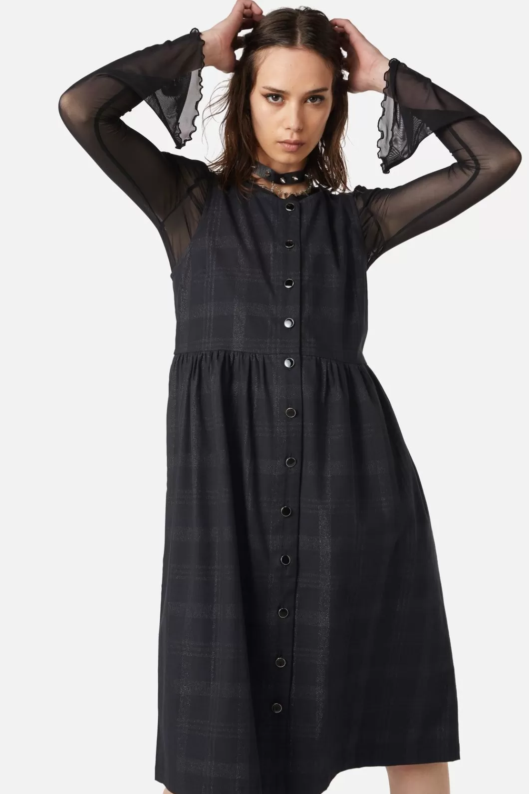 Dresses & Pinafores<Dangerfield High Society Tartan Pinny Dress