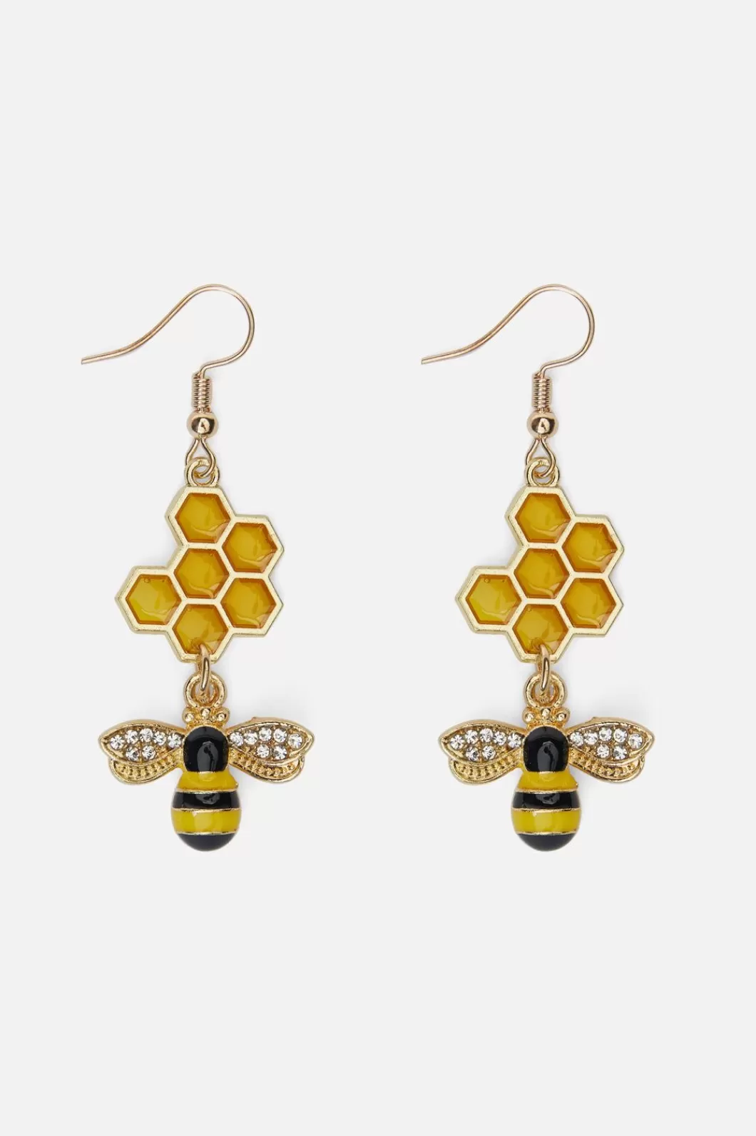 Jewellery<Princess Highway Honeycomb Bee Earrings