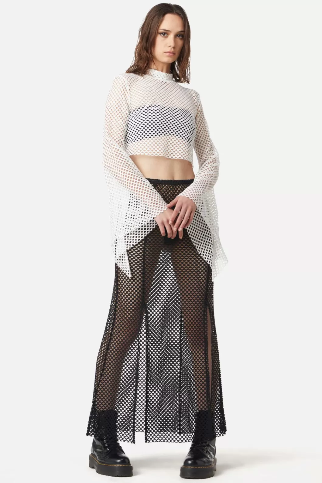 Blouses & Tops<Dangerfield Industrial Hybrid Mesh Top