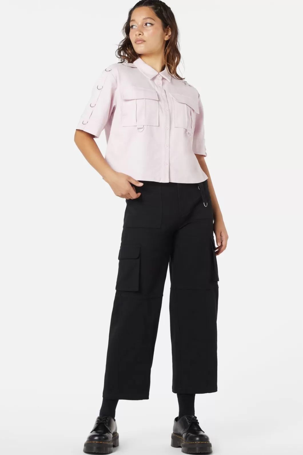 Blouses & Tops<Dangerfield Jagger O-Ring Crop Blouse