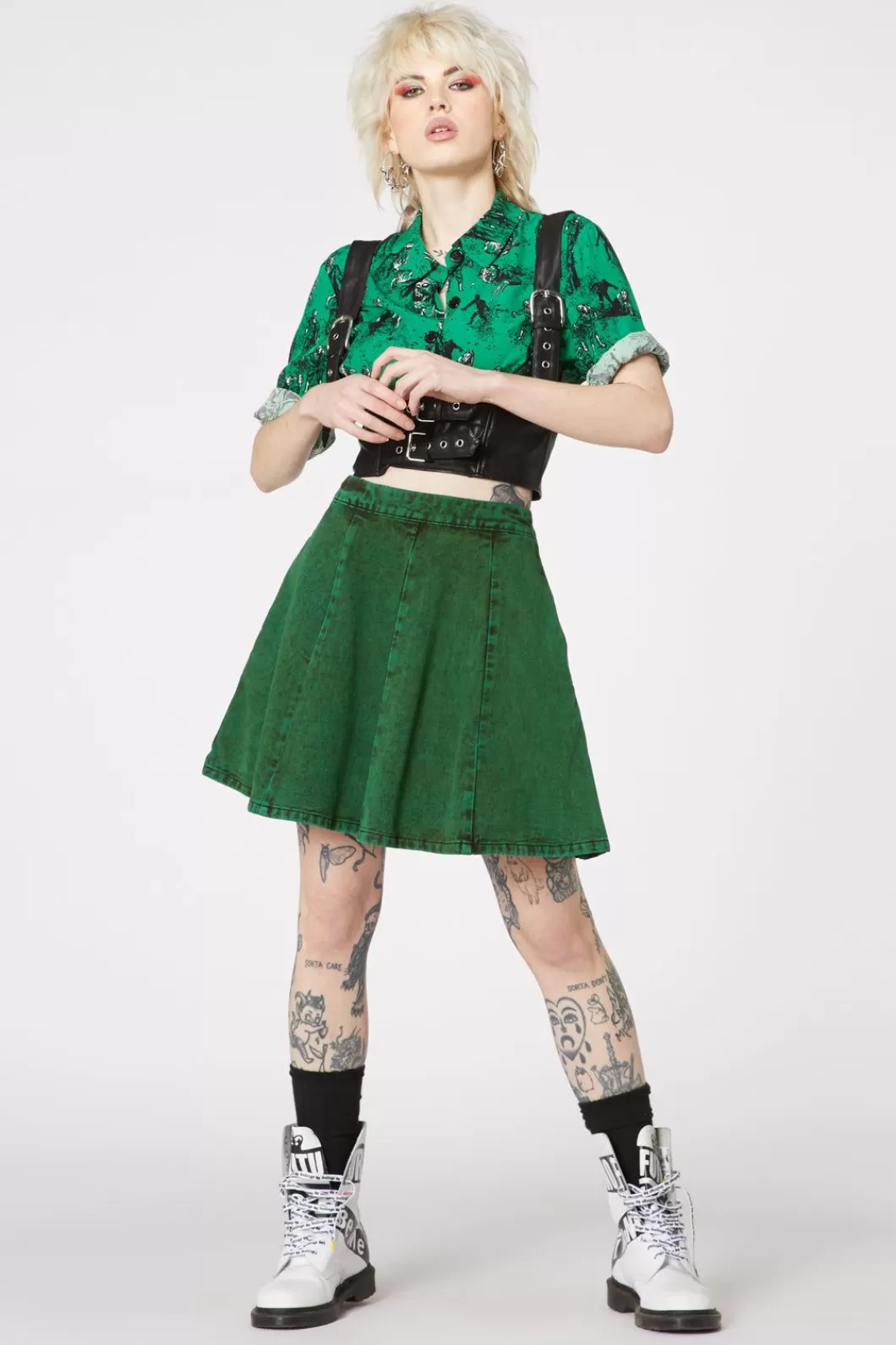 Skirts & Skorts<Dangerfield Joyride Acid Wash Mini Skirt