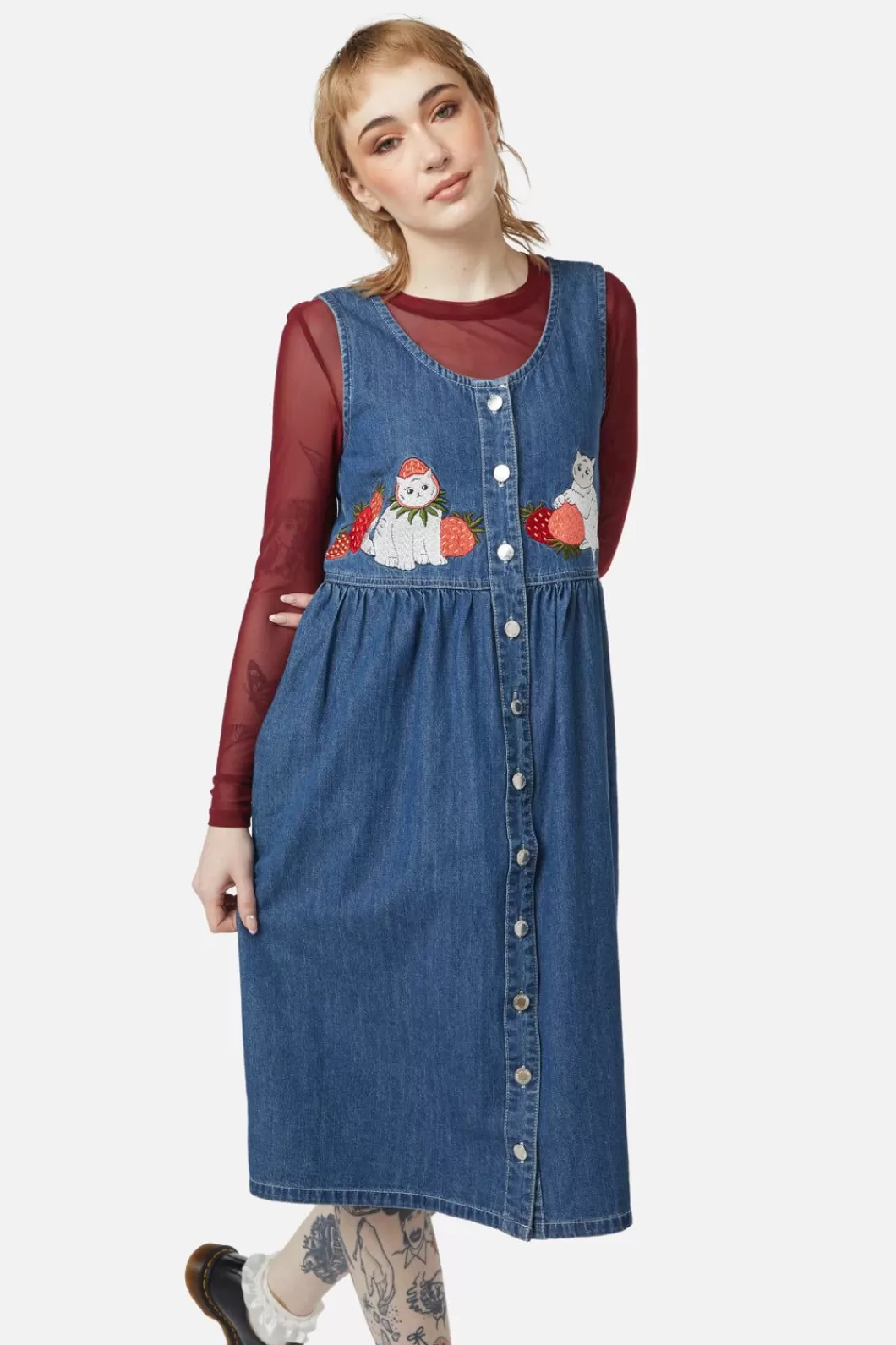 Dresses & Pinafores<Dangerfield Kitty U0026 Strawbs Denim Pinafore