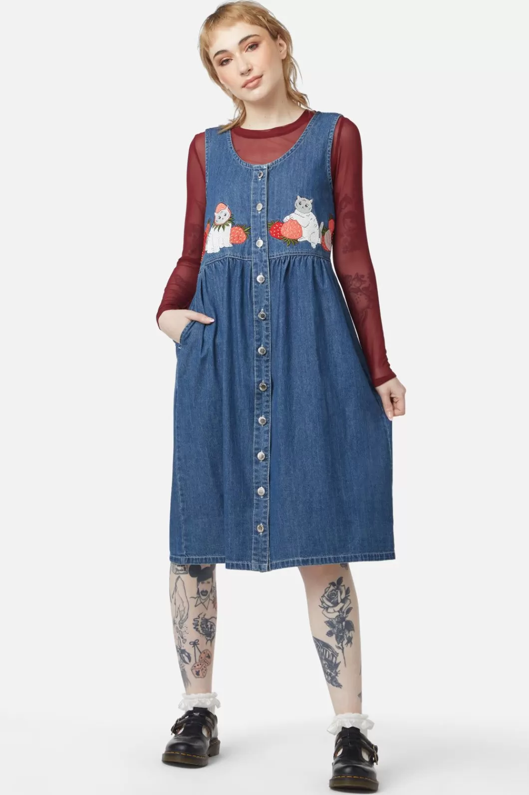 Dresses & Pinafores<Dangerfield Kitty U0026 Strawbs Denim Pinafore