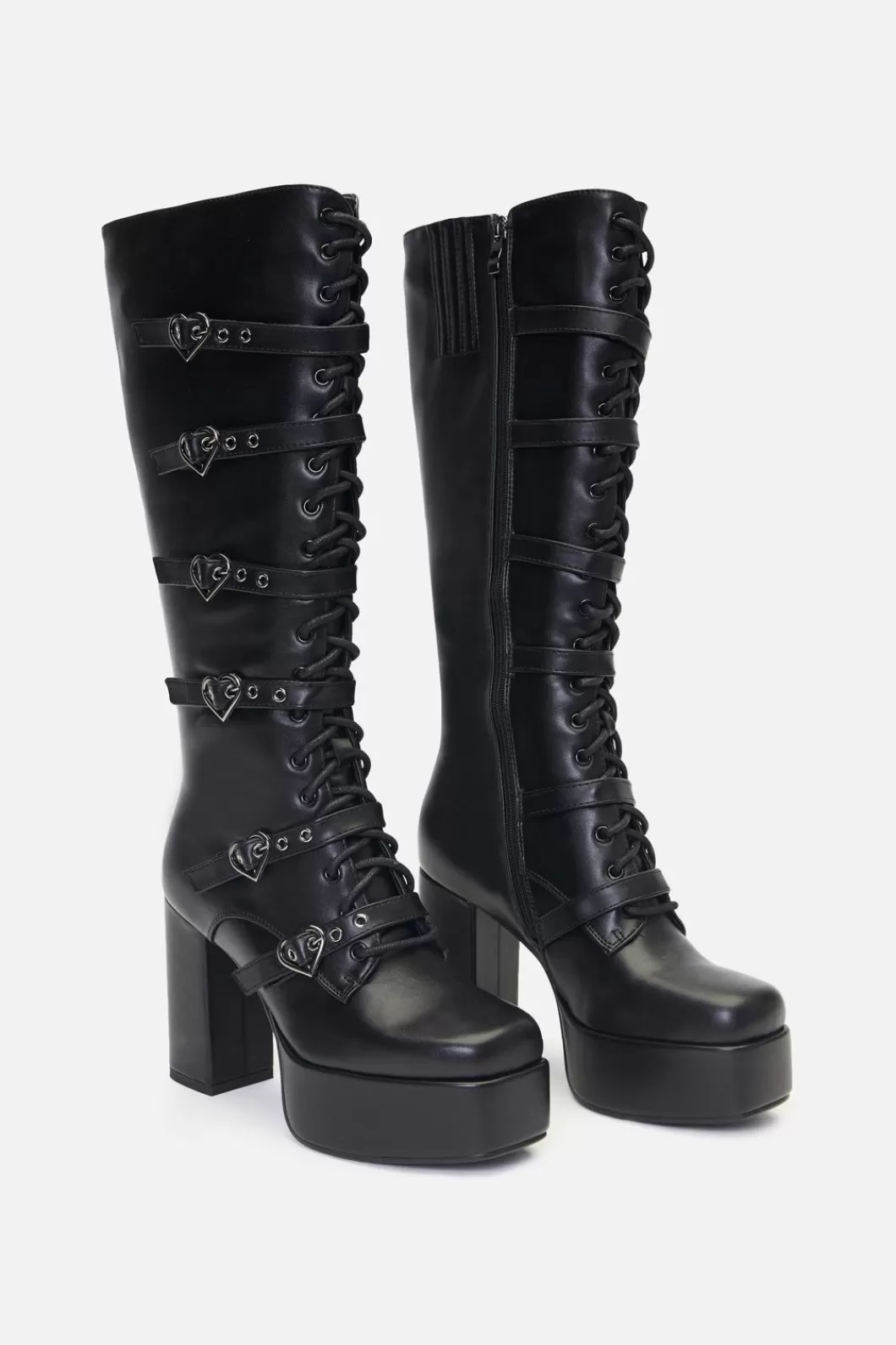 Shoes<Dangerfield Knee Heart Buckle Boot