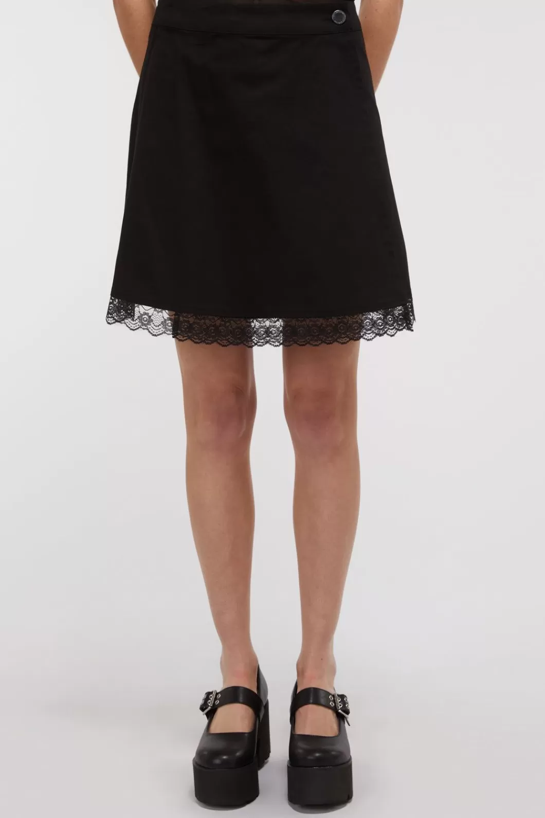 Skirts & Skorts<Dangerfield Lace Trim Goth Skirt