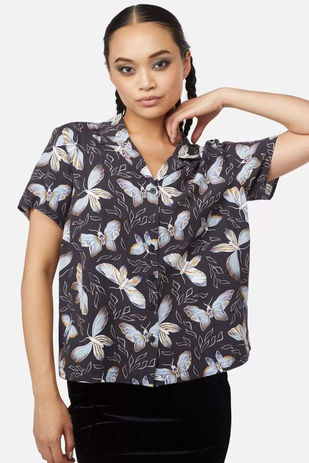 Blouses & Tops<Black Friday Larvae Print Blouse