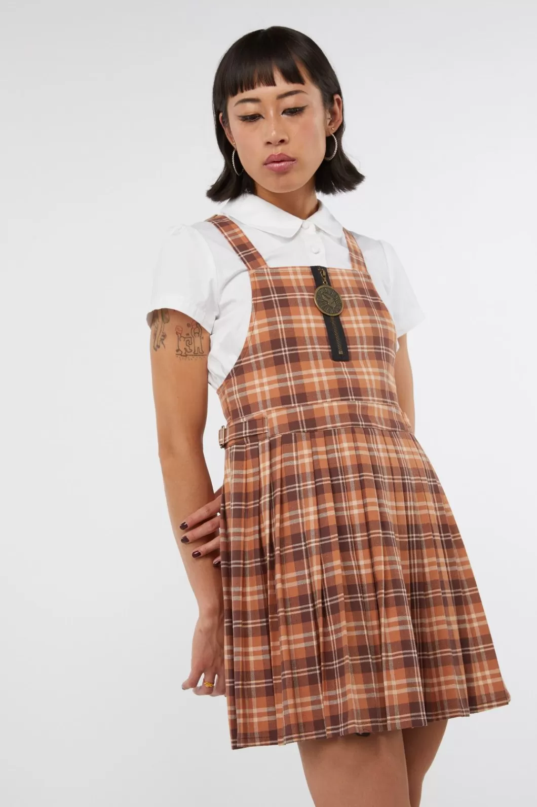 Dresses & Pinafores<Dangerfield Looking Glass Tartan Pinafore